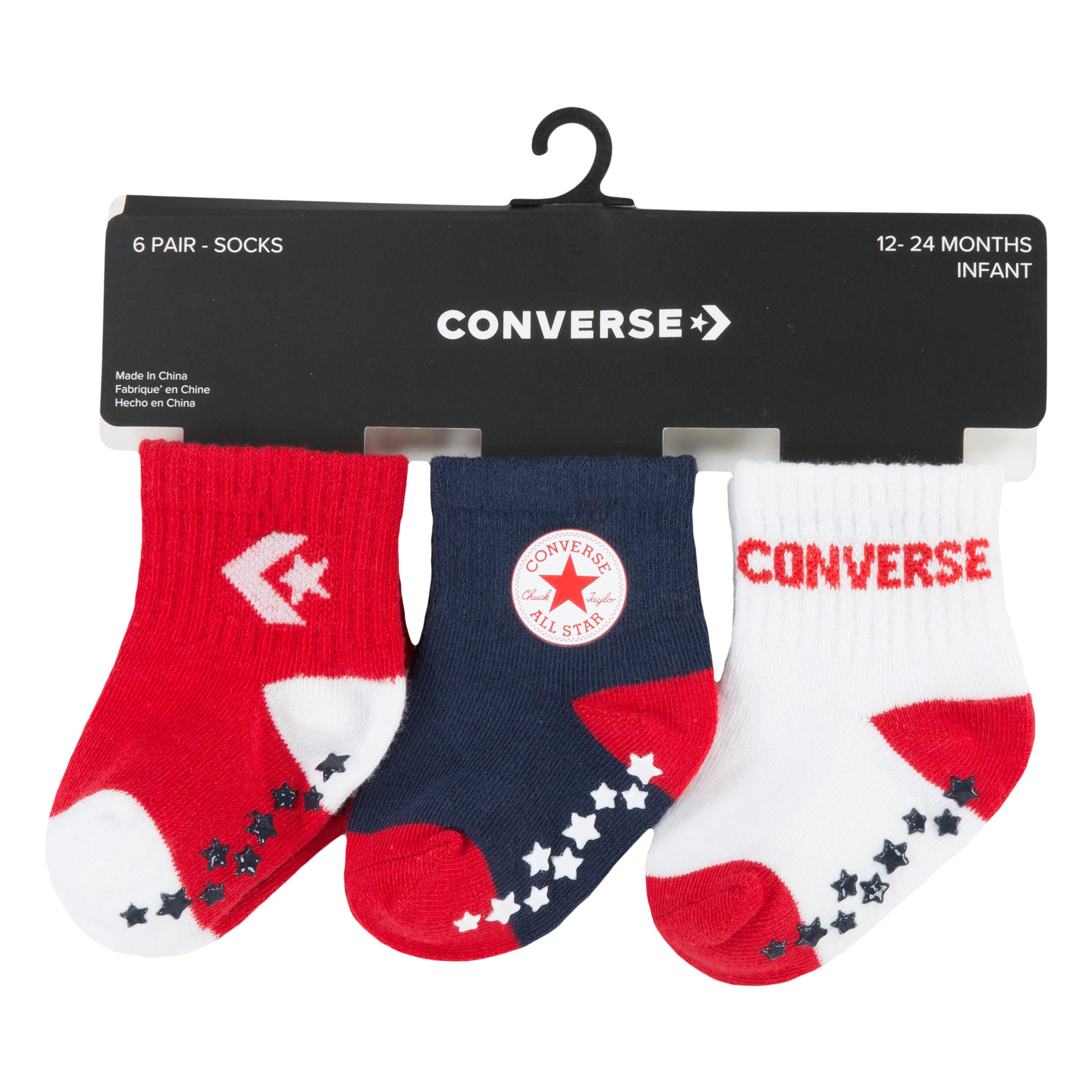 Converse ABS-sokken CONVERSE LOGO INFANT TODDLER NO SLIP QUARTER 3 PK (3 paar)
