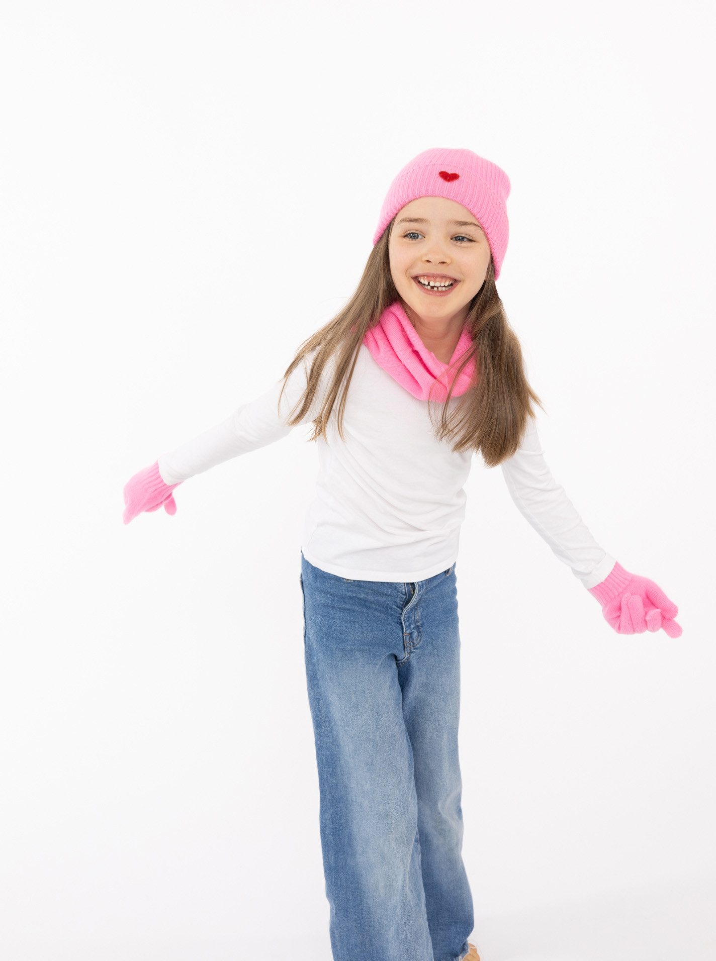 Zwillingsherz Gebreide handschoenen Kids-kasjmier handschoenen