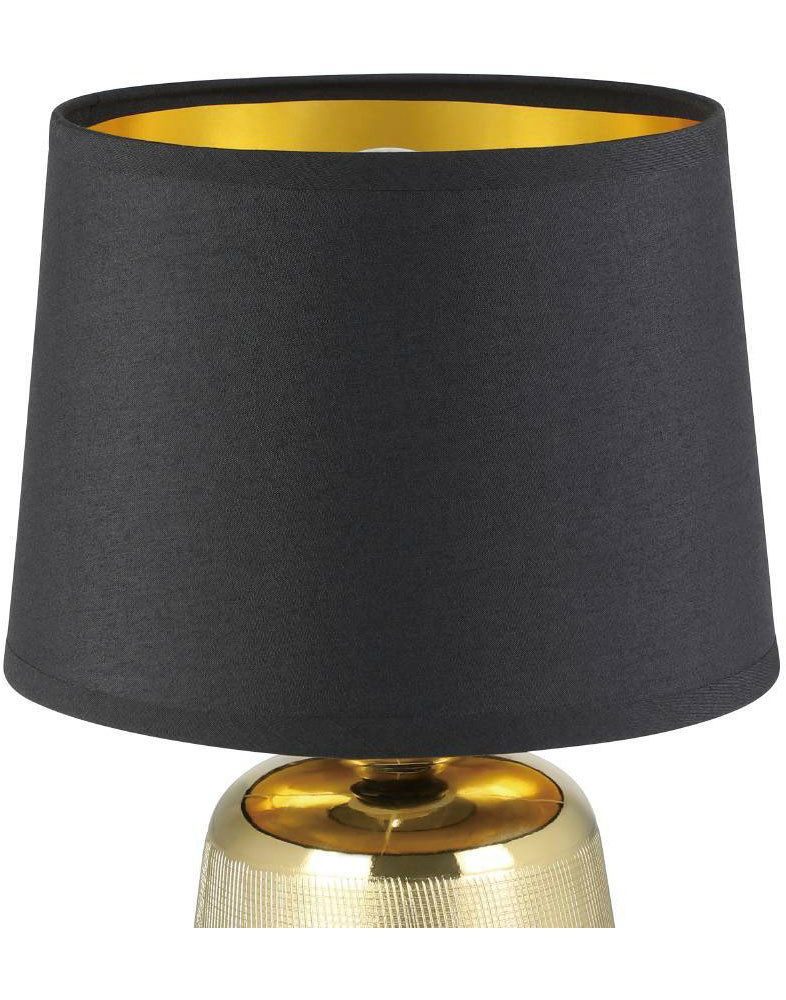EGLO Tafellamp MANALBA 1 Textiel nachttafellamp, keramiek, goudkleur, tafellamp, slaapkamer (1 stuk)
