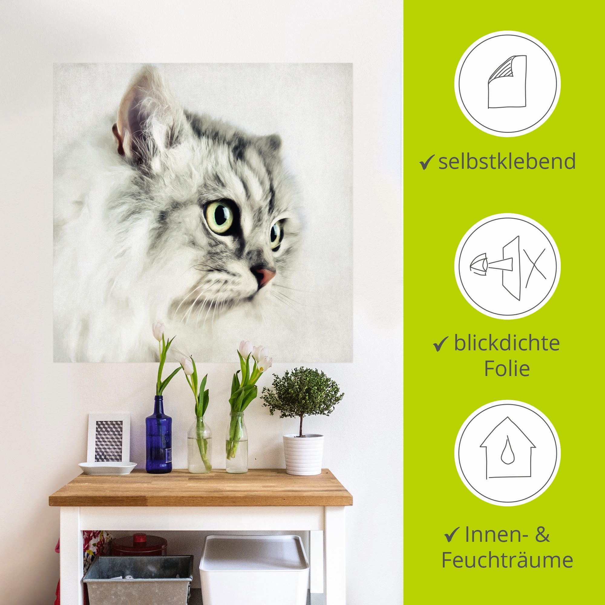 Artland Artprint Kattenportret als artprint op linnen, poster, muursticker in verschillende maten