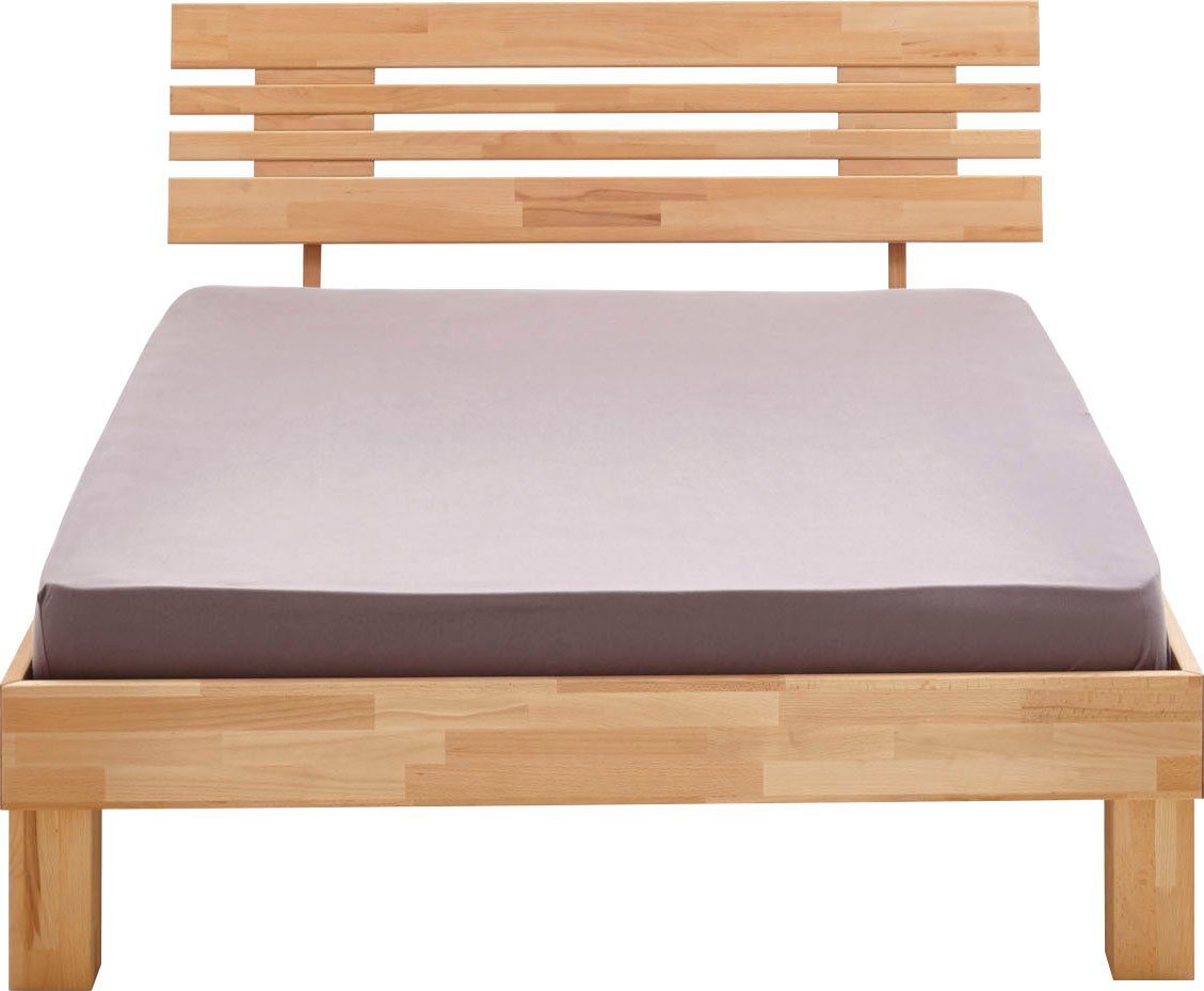Relita Massief houten ledikant Elisabeth gemaakt van massief beuken, houten planken look, geolied oppervlak