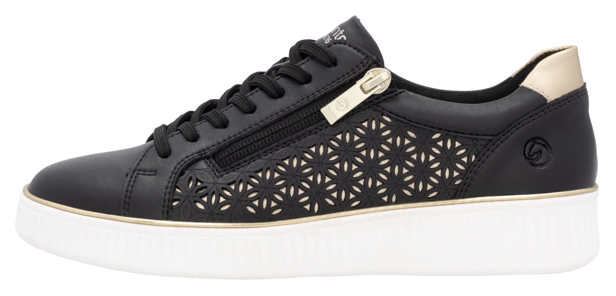 Remonte Plateausneakers , vrijetijdsschoen, veterschoen, lage schoen met perforatie