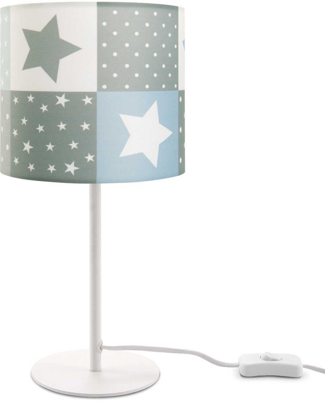 Paco Home Tafellamp Cosmo 345 Kinderlamp LED kinderkamer, sterren-motief, decor tafellamp E14