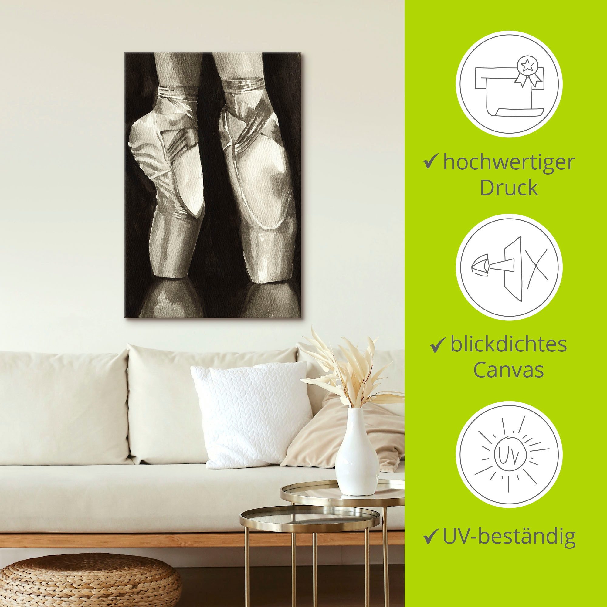 Artland Artprint Balletschoenen II als artprint op linnen, poster in verschillende formaten maten