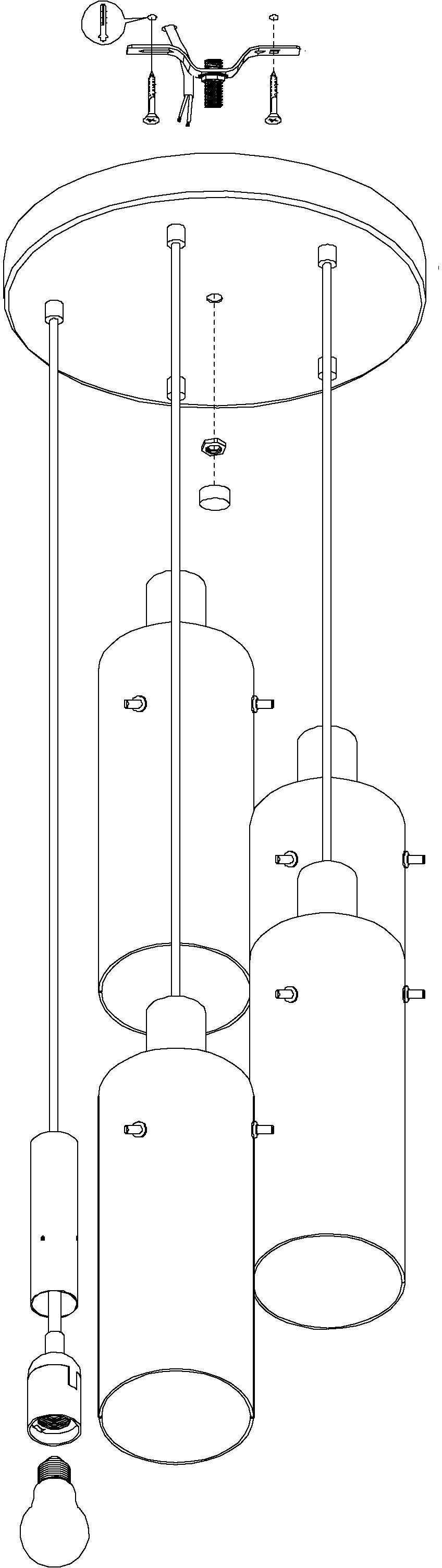 EGLO Hanglamp MONTEFINO Hanglamp, dimbaar (1 stuk)
