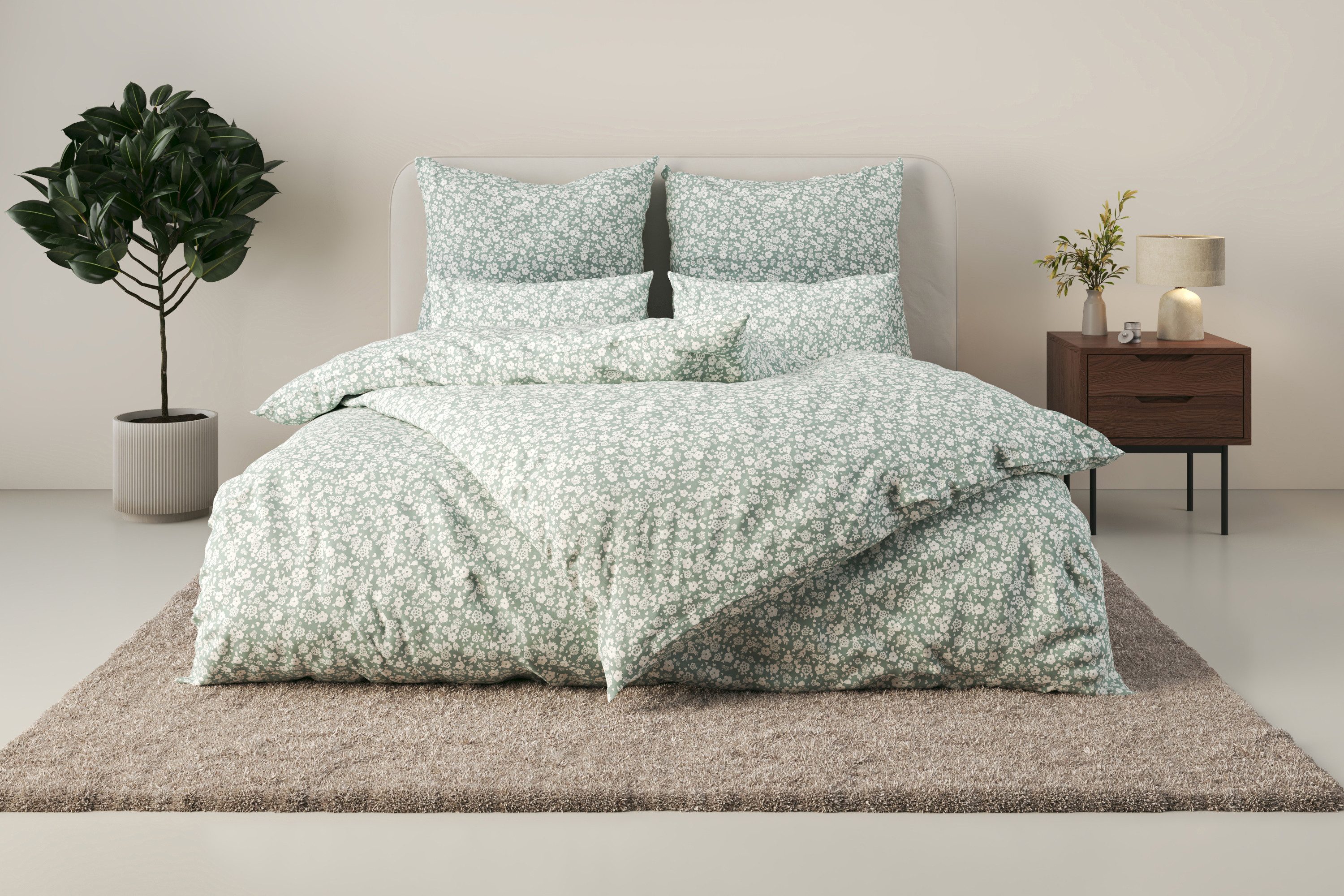 my home Beddengoed Mariby met fijn bloemetjesontwerp, scandinavisch, romantisch beddengoed (2-delig)