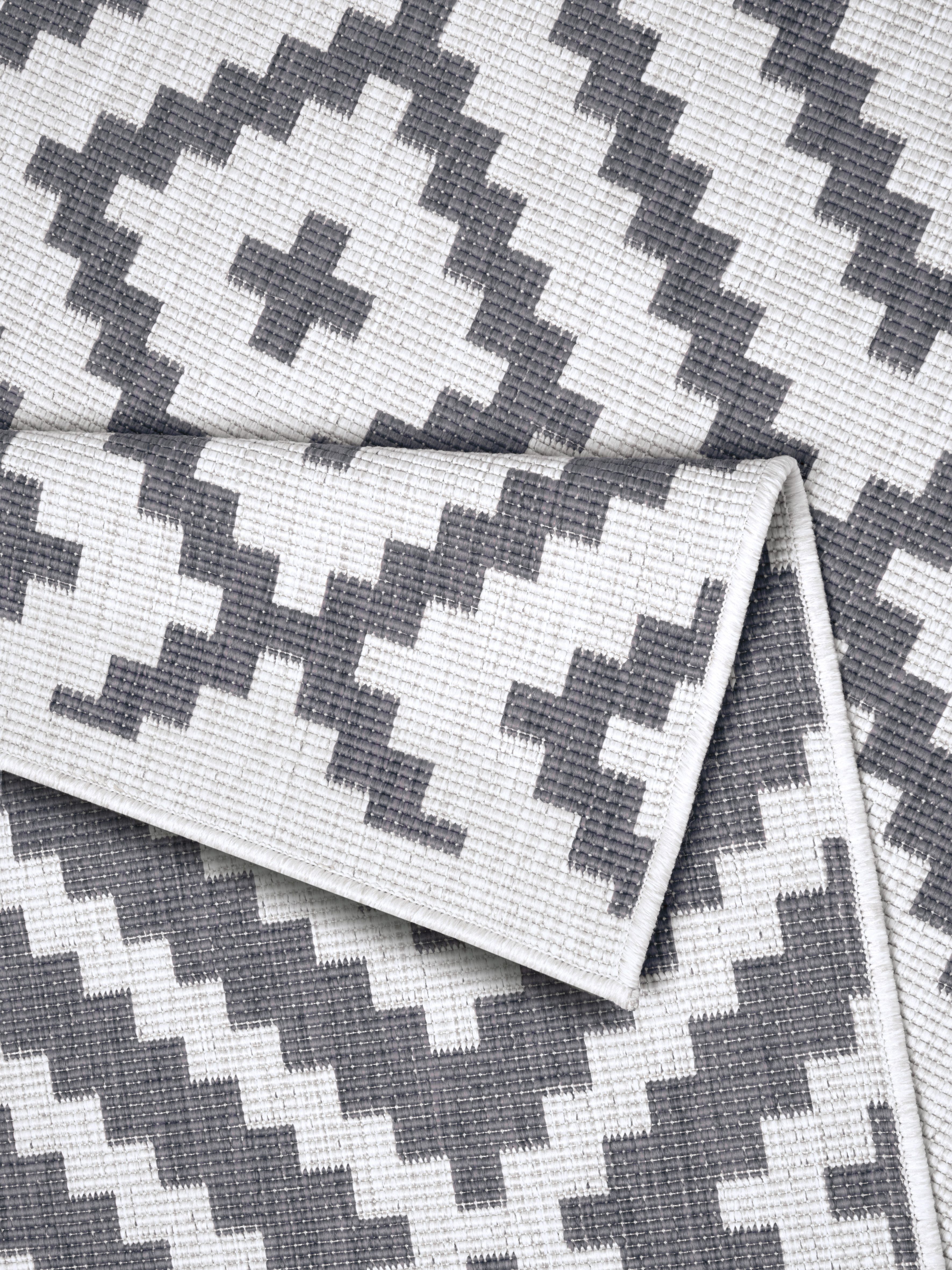 my home Vloerkleed Ronda tweezijdig te gebruiken kleed Sisal-look, platweefsel, in- en outdoor, geometrisch boho design