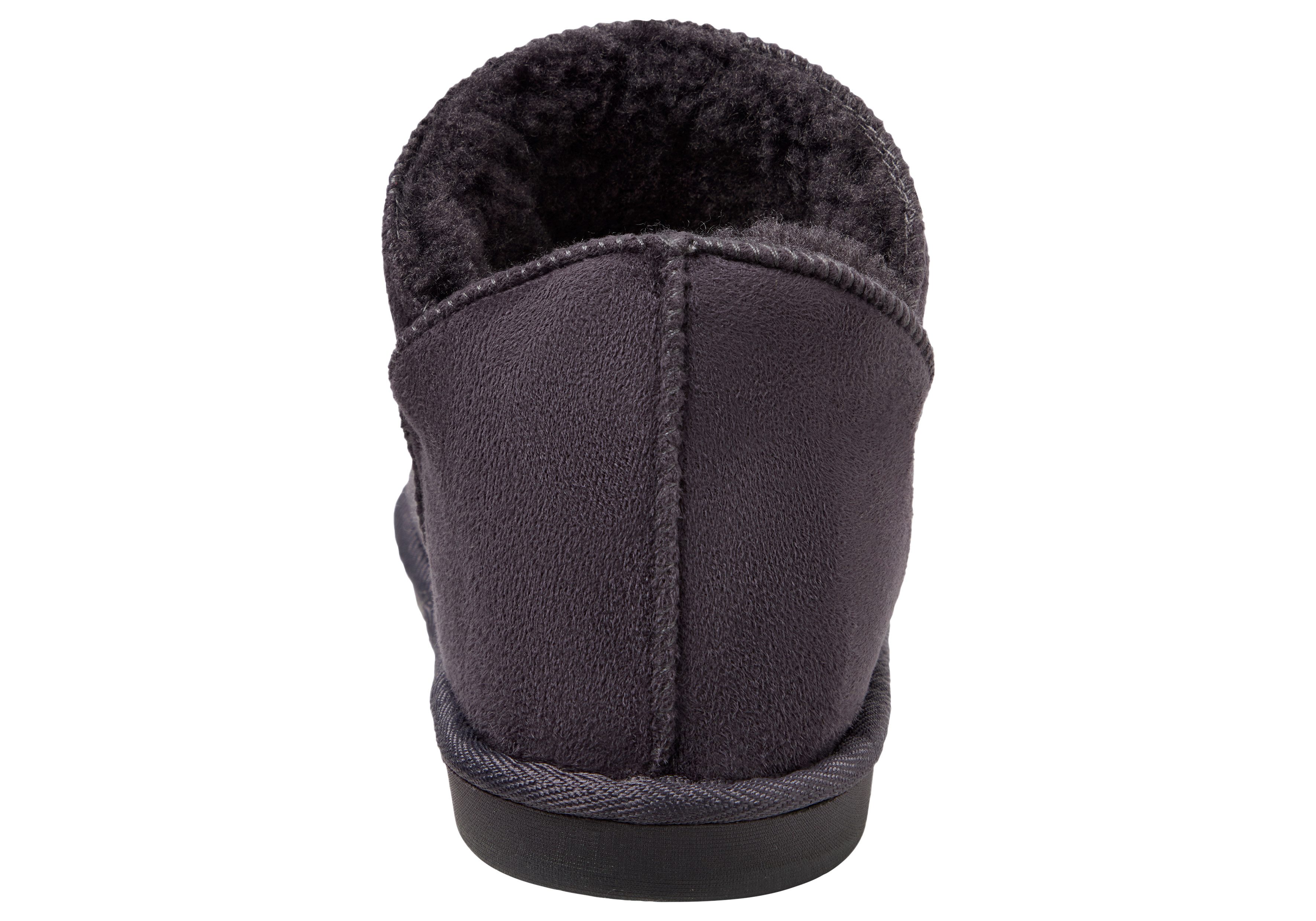 Apollo Pantoffels LADIES HOME BOOTS SUEDE met logo-embossing en knusse, warme binnenvoering