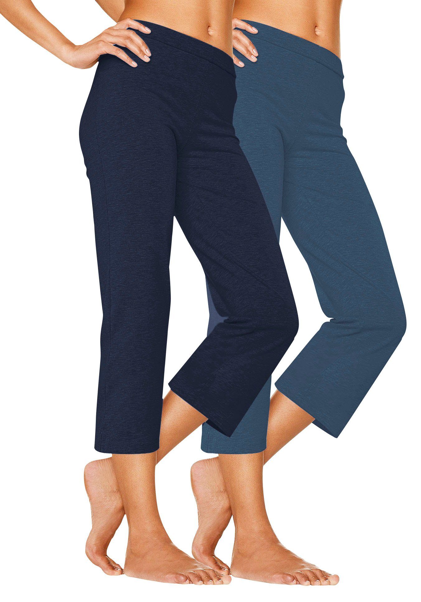 vivance active Capribroek met rubberen tailleband, loungewear (Set van 2)