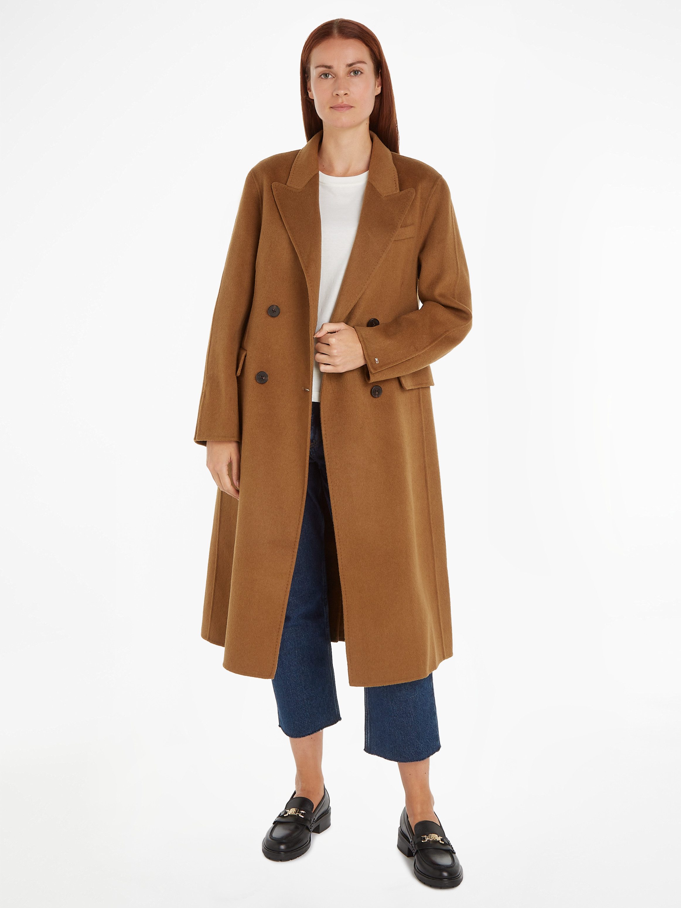 Tommy Hilfiger Winterjas MD DF WOOL BLEND DB COAT met logoborduursel