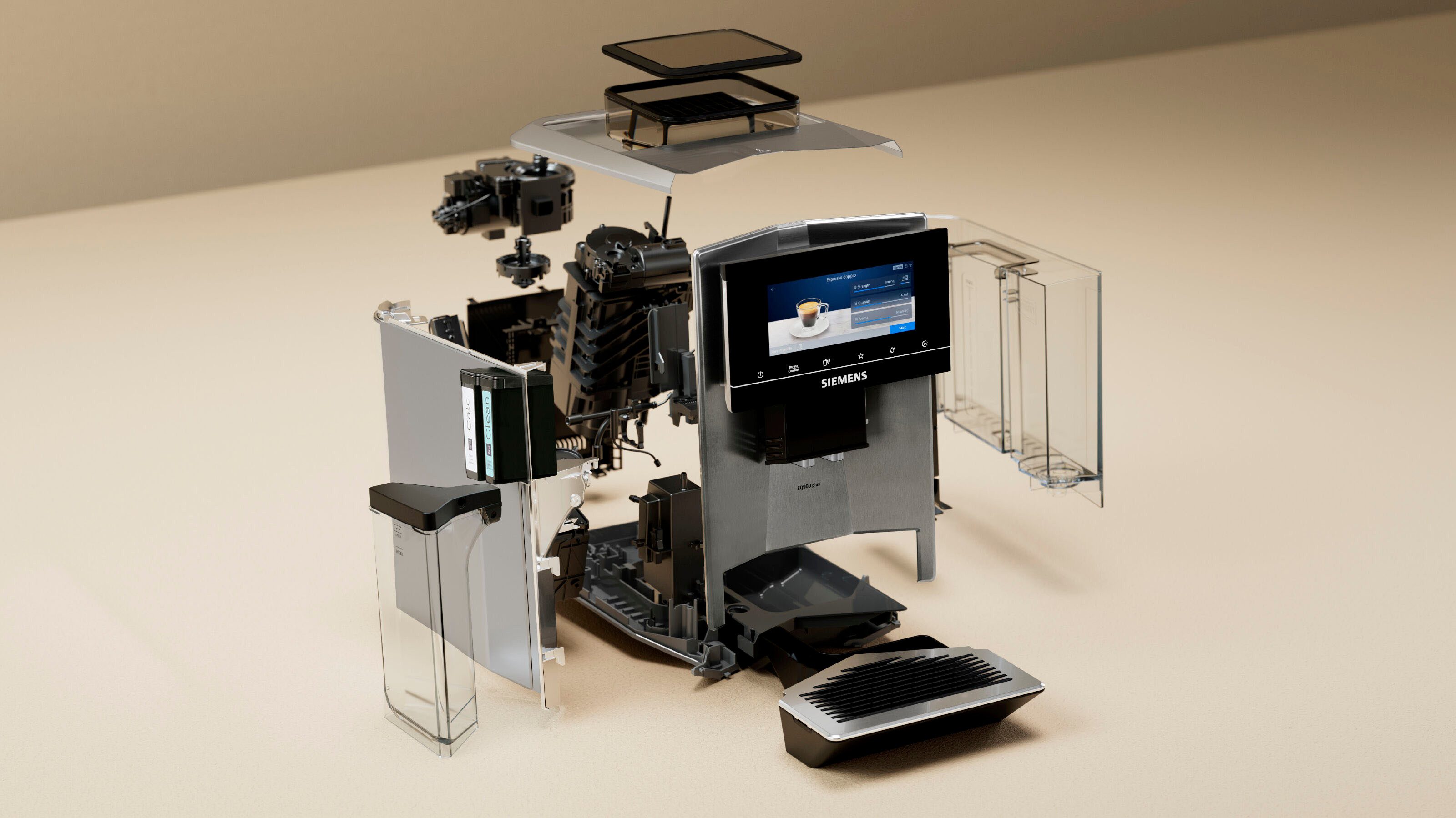 SIEMENS Volautomatisch koffiezetapparaat EQ900 plus TQ903DZ3, auto. reinigen/ontkalken, Cold Brew, Barista-modus