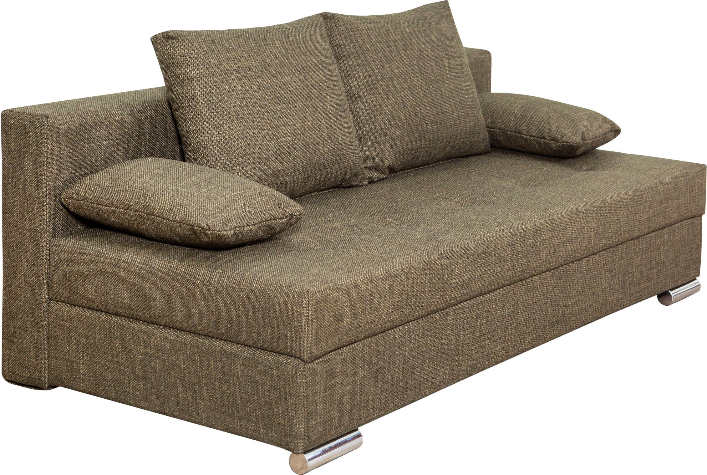 COLLECTION AB Slaapbank Tania met bedfunctie en bedlade comfortabele zitcomfort: veren-kern bekleding, inclusief rugkussen