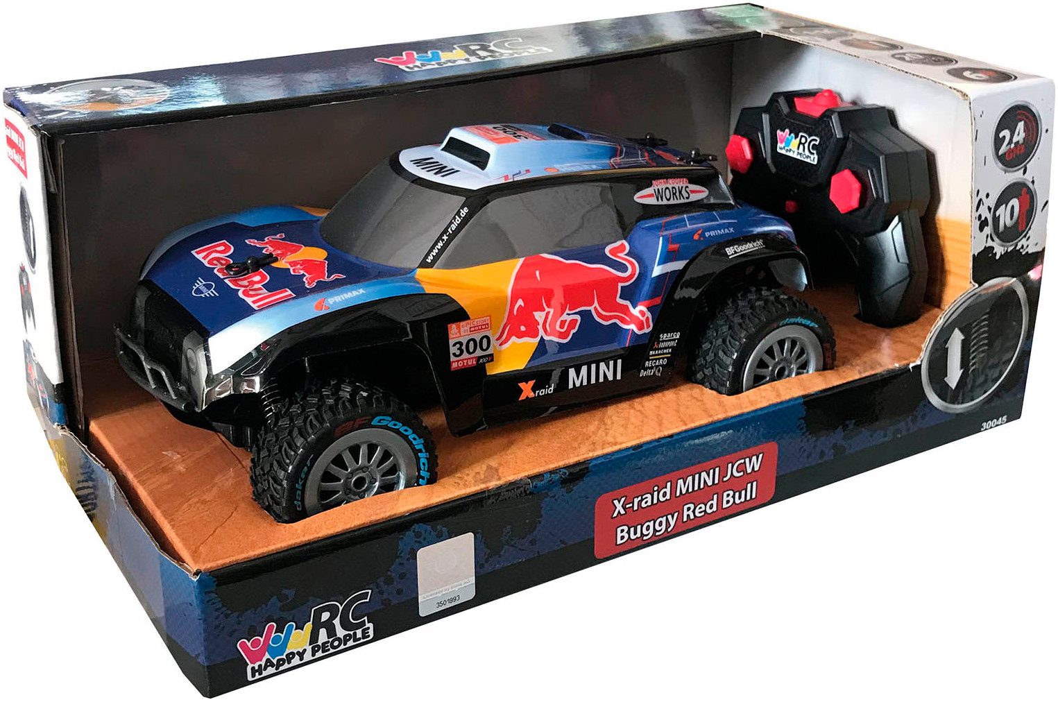 Happy People Radiografisch bestuurbare buggy Mini Cooper JCW X-Raid Red Bull