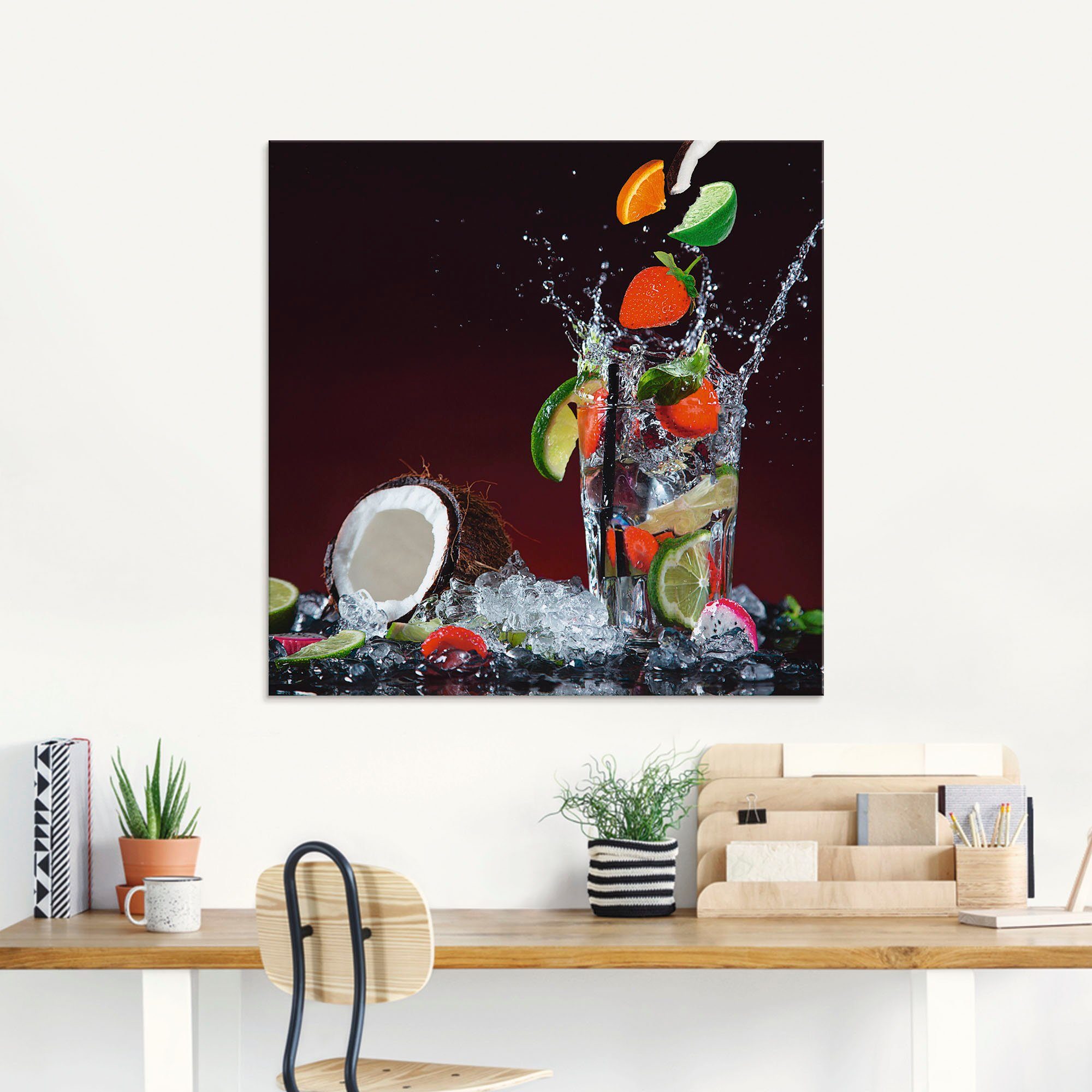 Artland Print op glas Verse fruitcocktail II