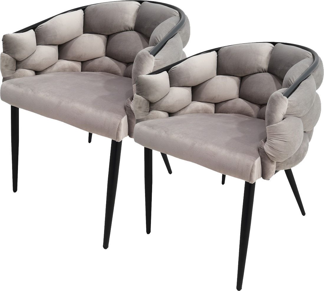 Kayoom Stoel Grace 125 2-delige set, frame van ijzer, comfortabel gepolsterd (set, 2 stuks) 4 poot stoelen