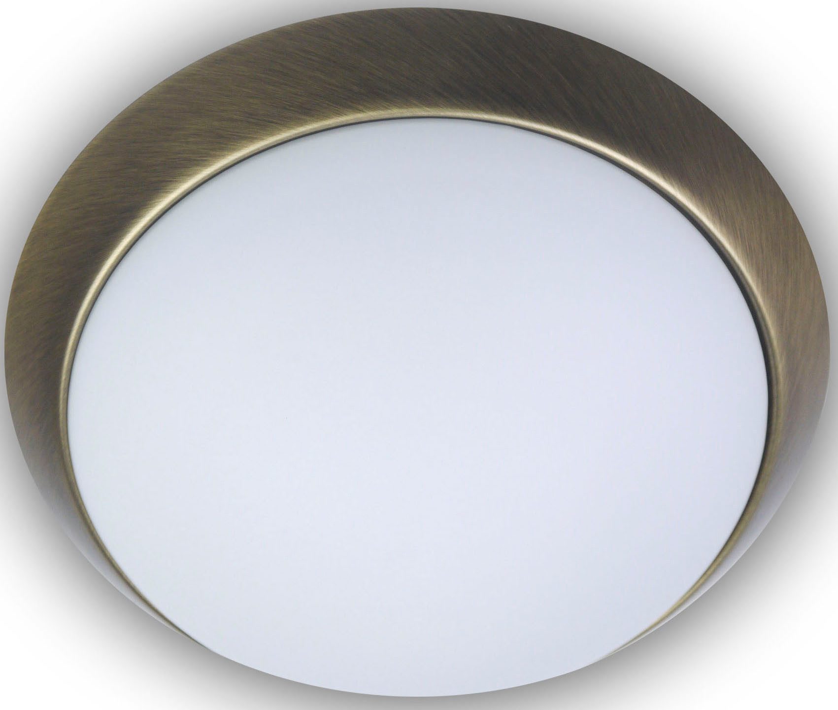 Niermann Plafondlamp Opal matt, Dekorring Altmessing, 40 cm, HF Sensor, LED (1 stuk)