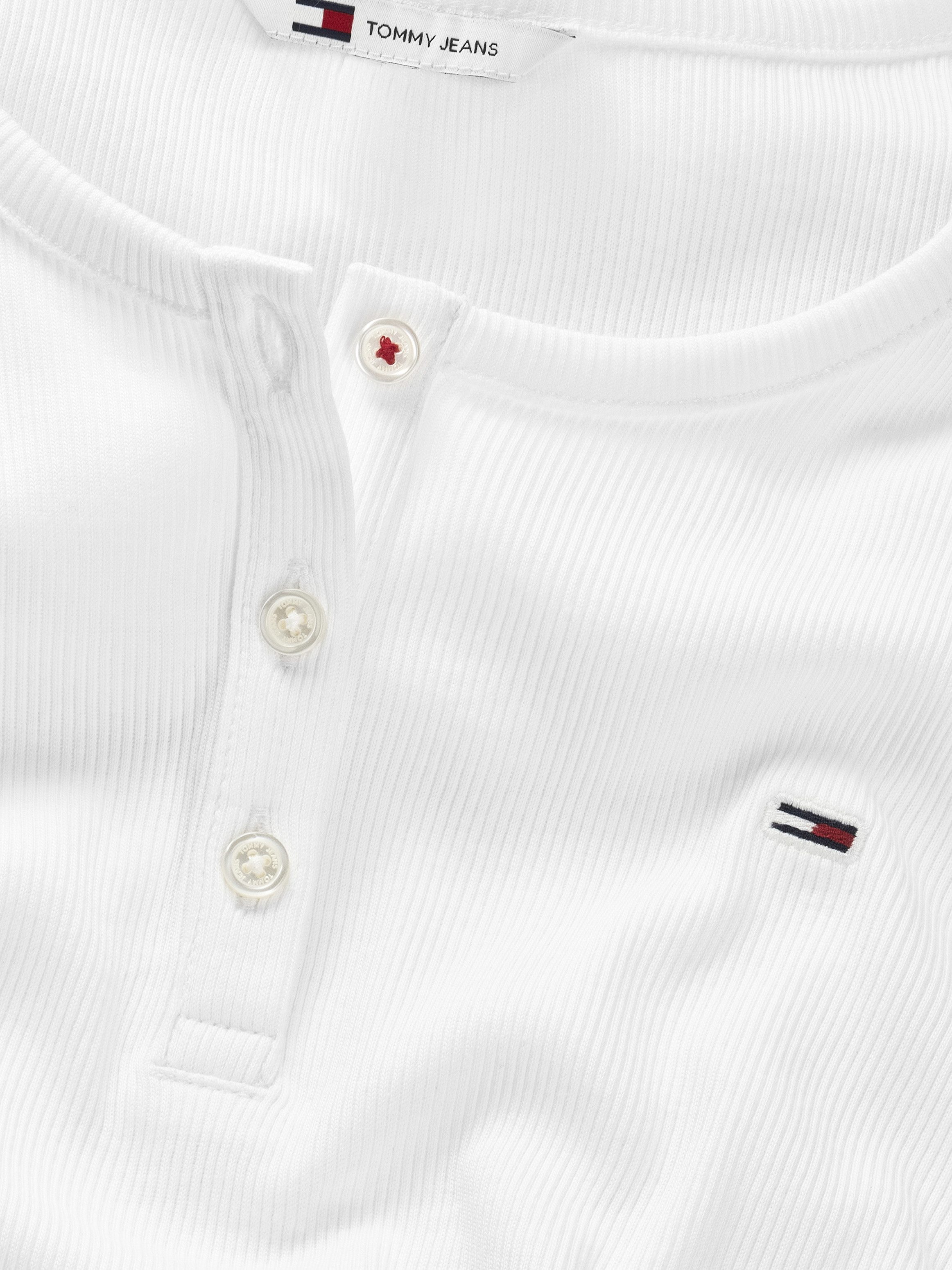 TOMMY JEANS T-shirt TJW SLIM BUTTON RIB C-NECK SS