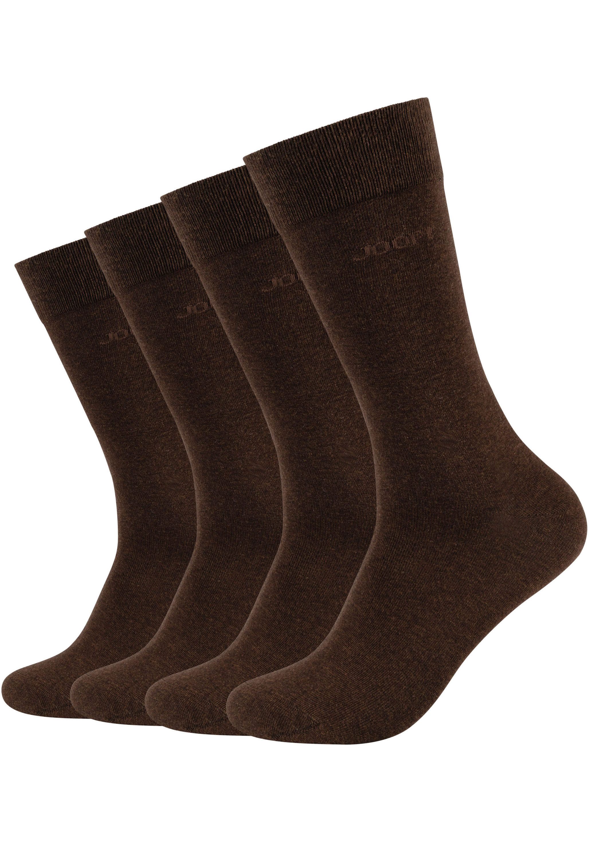 JOOP! Sokken Premium Essentials, versterkte hiel, duurzame teen (Set van 4)