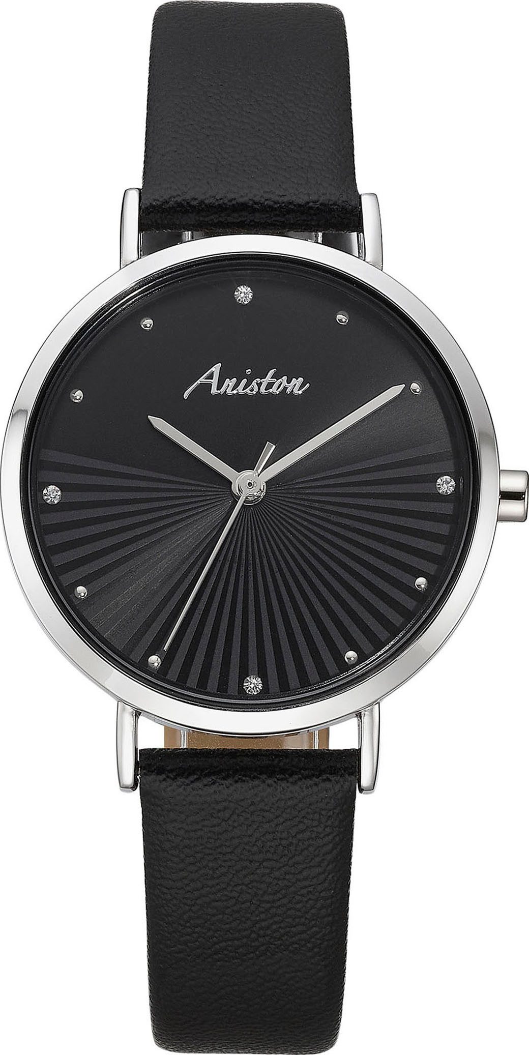 Aniston JEWELRY & WATCHES Kwartshorloge Horloge, dameshorloge, analoog, glasstenen, nieuwe collectie