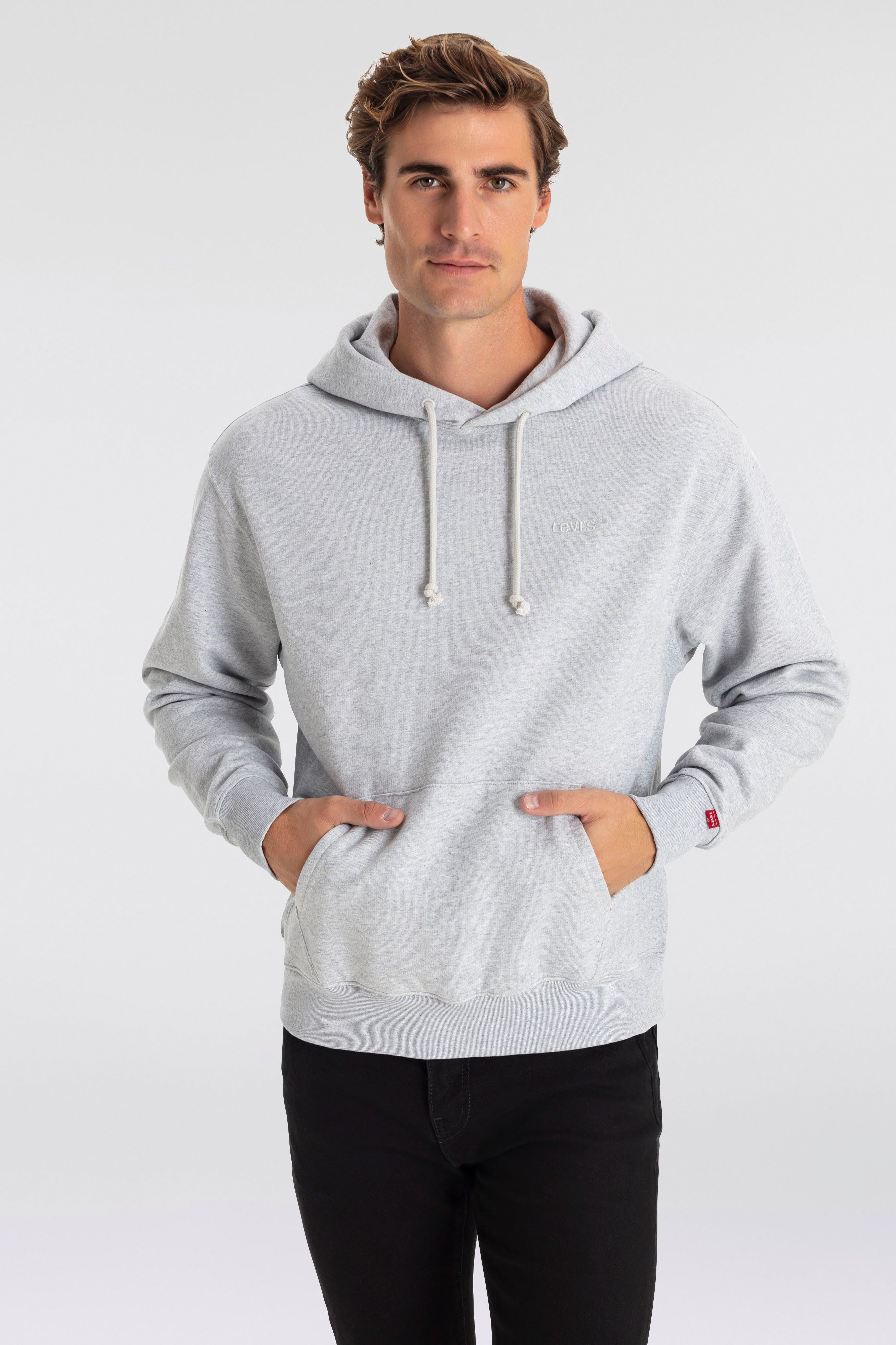 Levi's® Hoodie THE AUTHENTIC HOODIE met kleine ton-sur-ton logo-borduursel op de borst