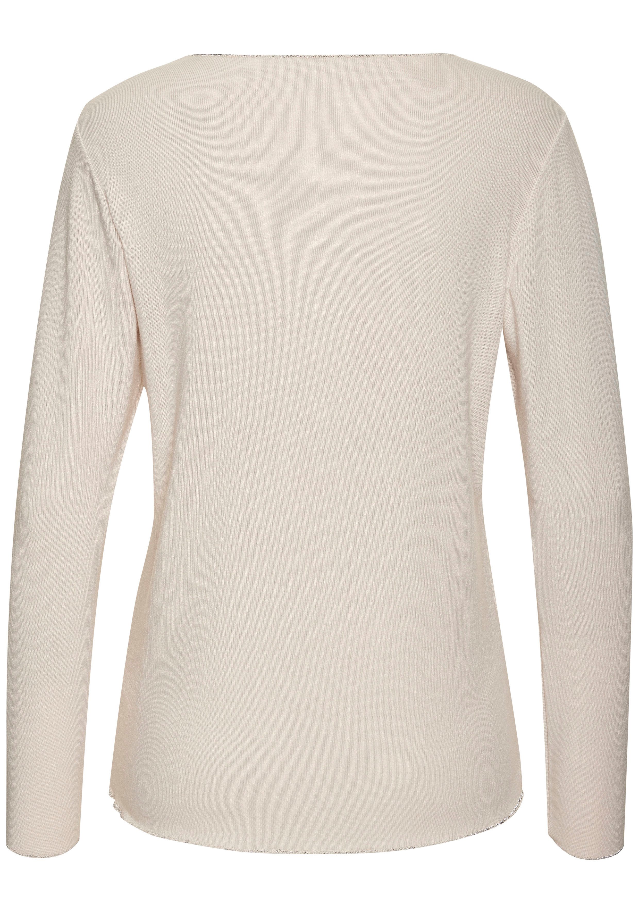 Lascana Shirt met lange mouwen Met fijne glinsterende afwerking