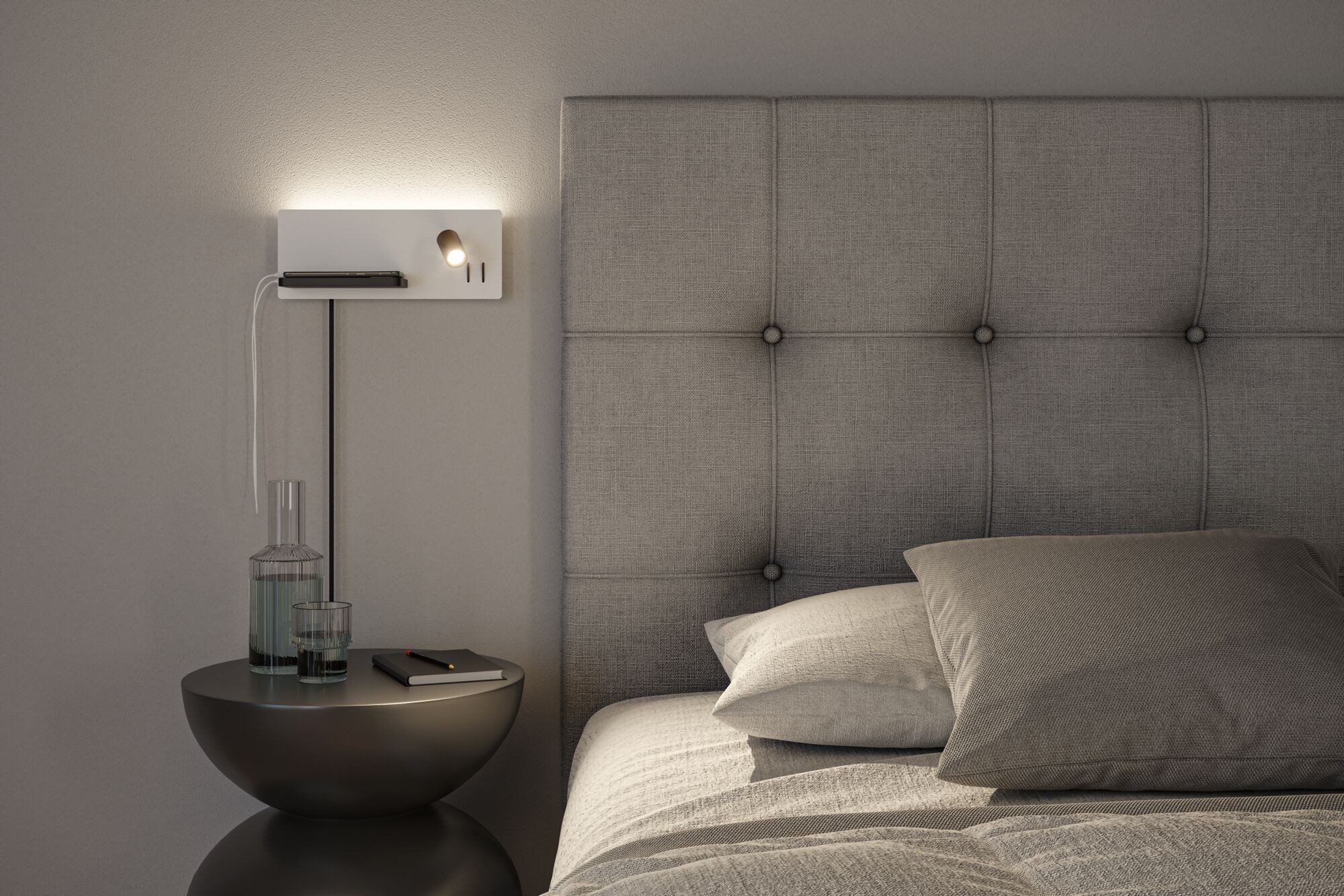 Paulmann Led-wandlamp Serra 2700K 650lm / 200lm 230V 5,5 / 1x2,6W (1 stuk)
