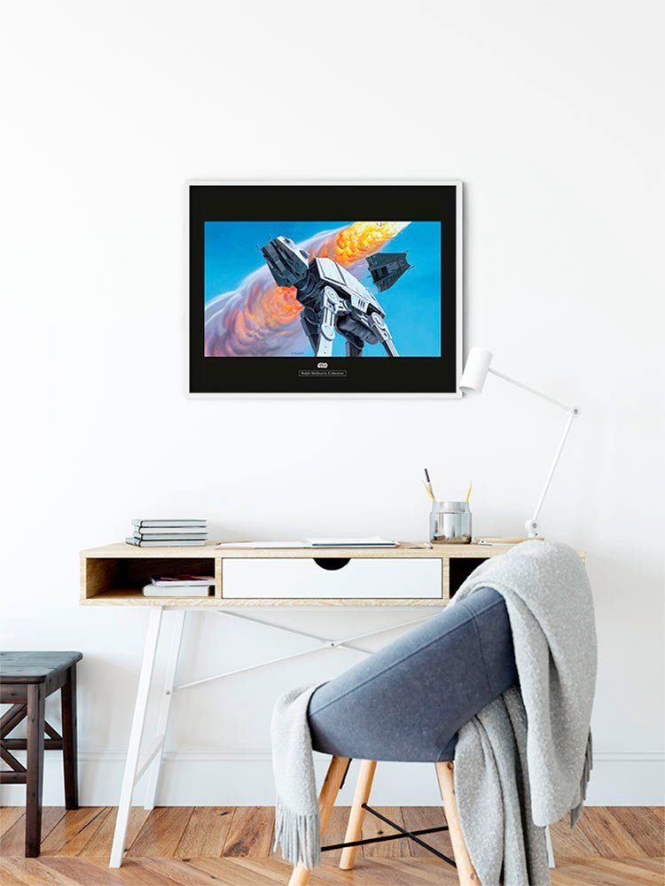 Komar Wanddecoratie Star Wars Classic RMQ Hoth Battle AT-AT Wanddecoratie voor de kinderkamer - zonder lijst (1 stuk)