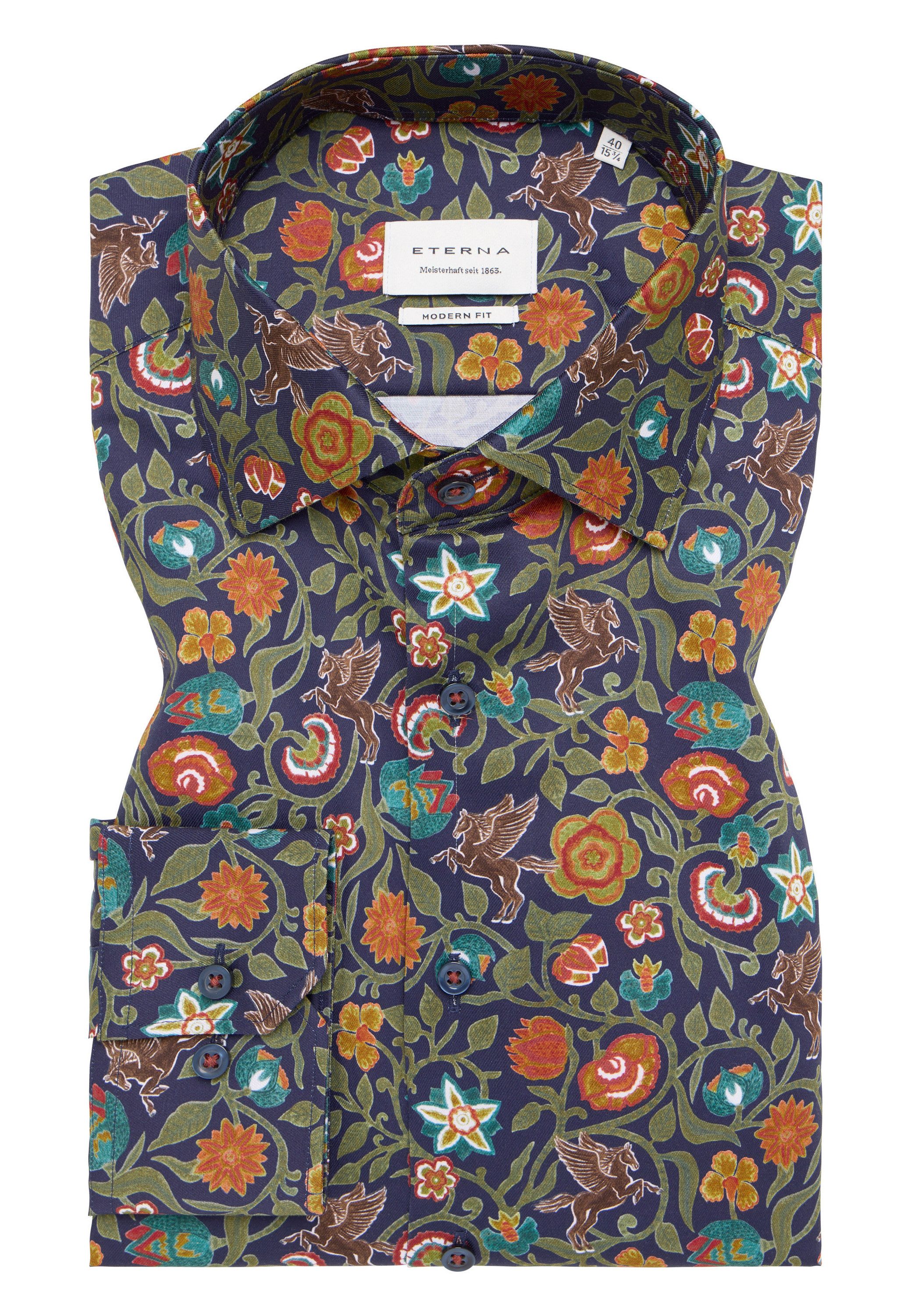 Eterna Overhemd met lange mouwen MODERN FIT NON IRON (strijkvrij)