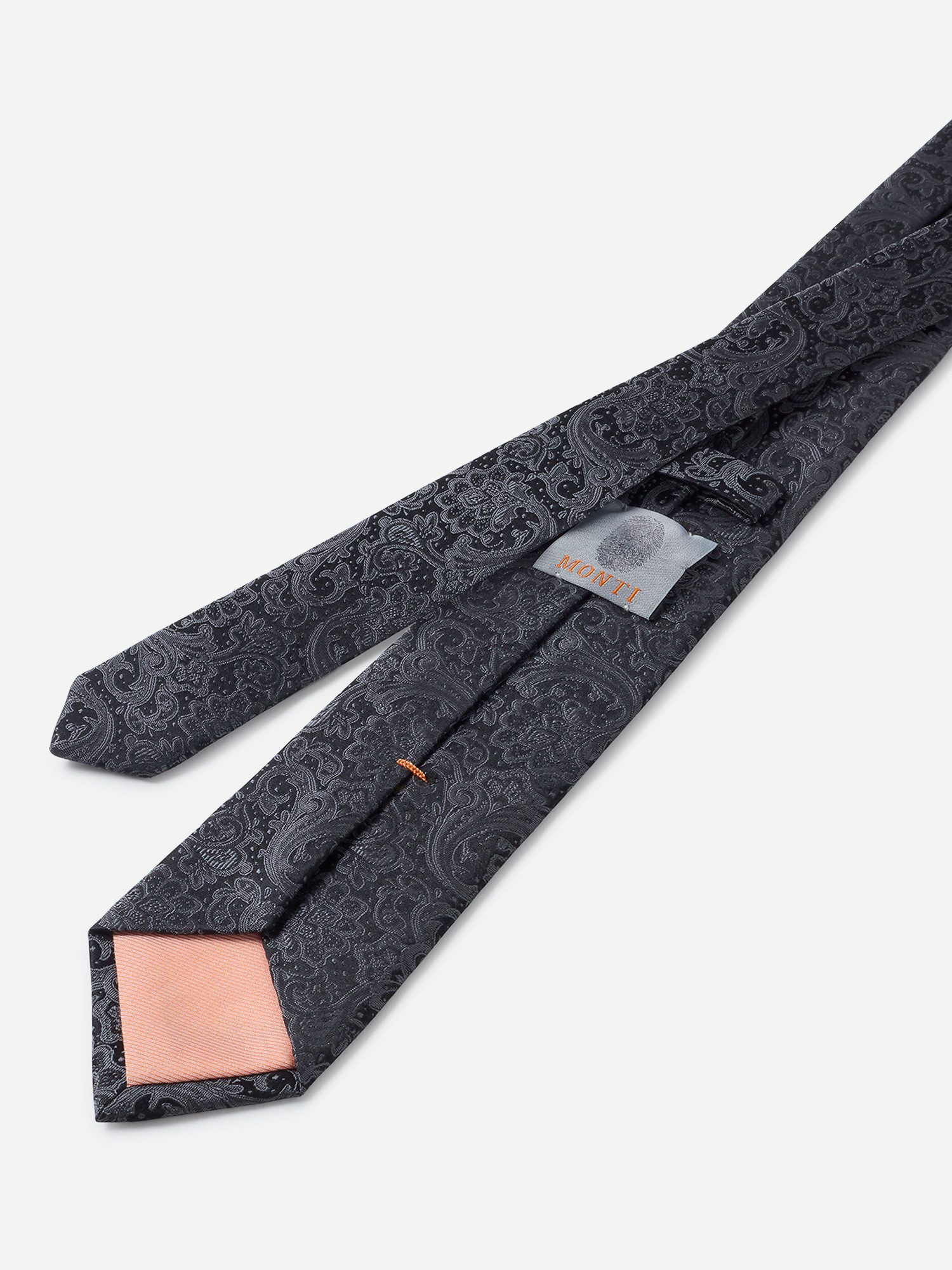 MONTI Stropdas Luan van 100% zijde - met een elegant paisleymotief voor feestelijke gelegenheden