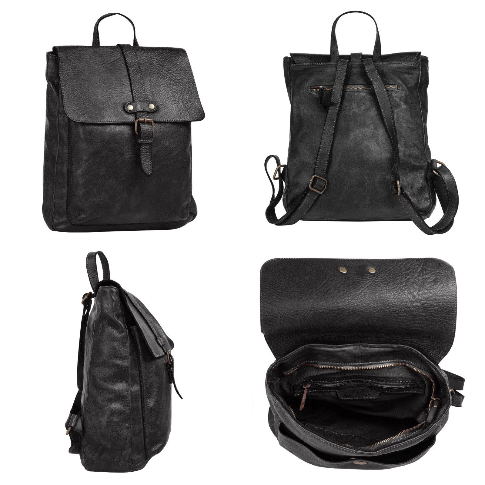 Samantha Look Rugzak echt leer, made in italy
