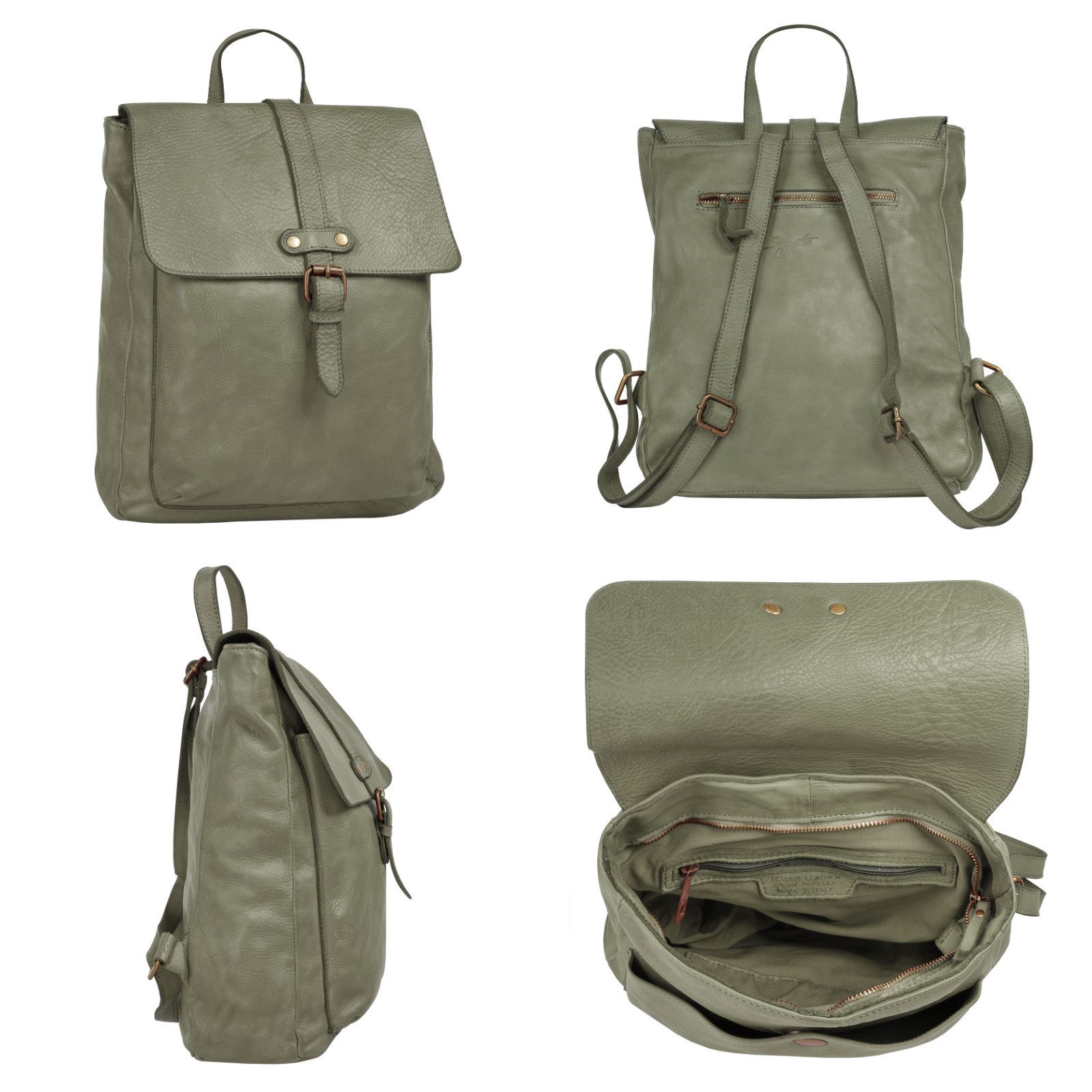 Samantha Look Rugzak echt leer, made in italy