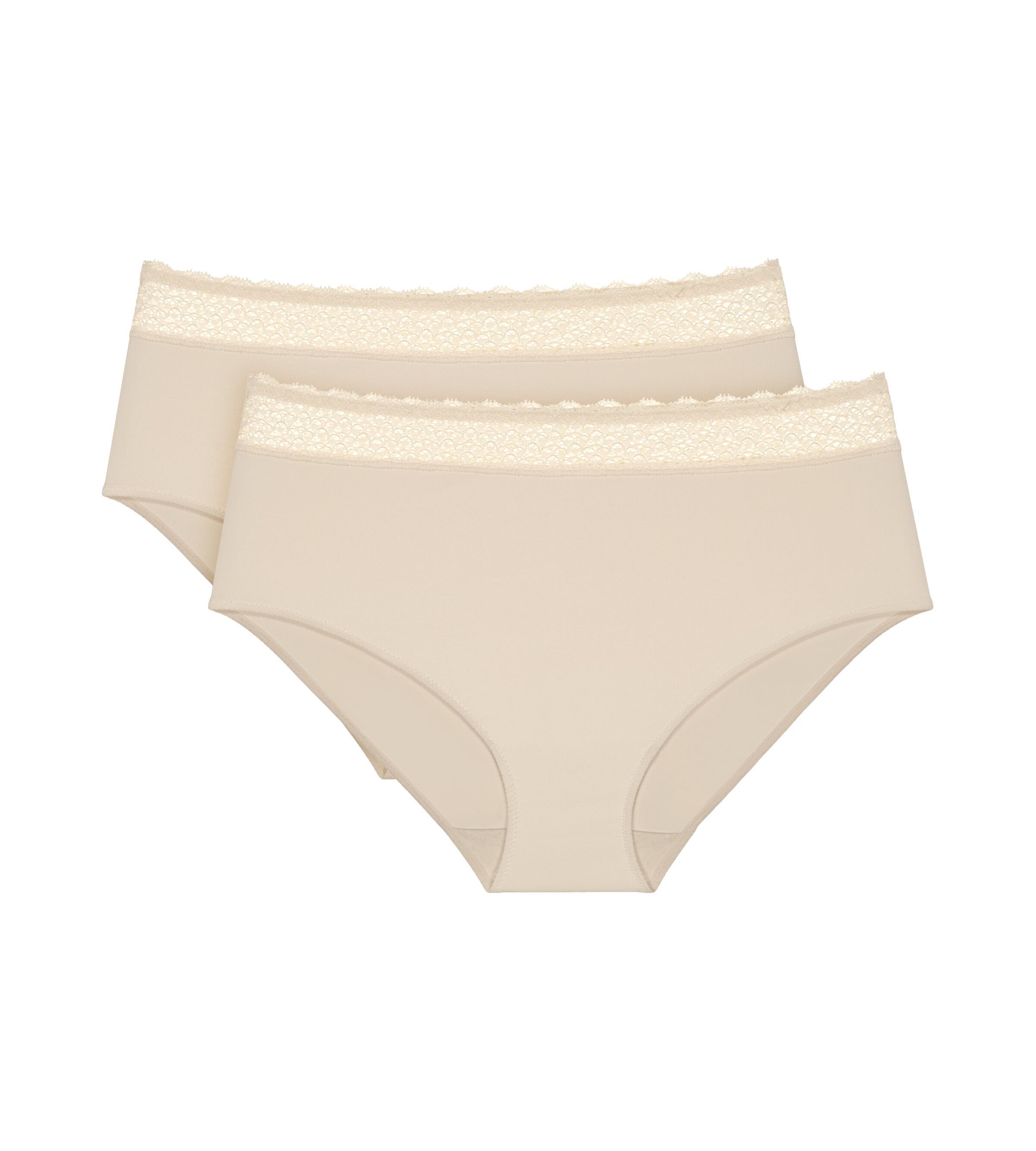 Triumph Slip Feel of Modal Midi 2P (Set van 2) dames slips maat L wit