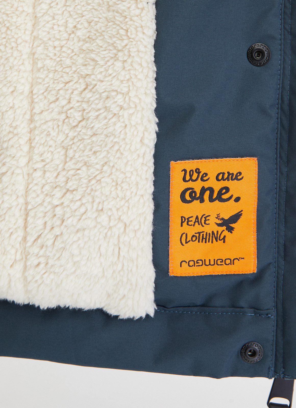 Ragwear Parka MONADIS WARM waterafstotende overgangsjas met verwarmende teddypluche voering