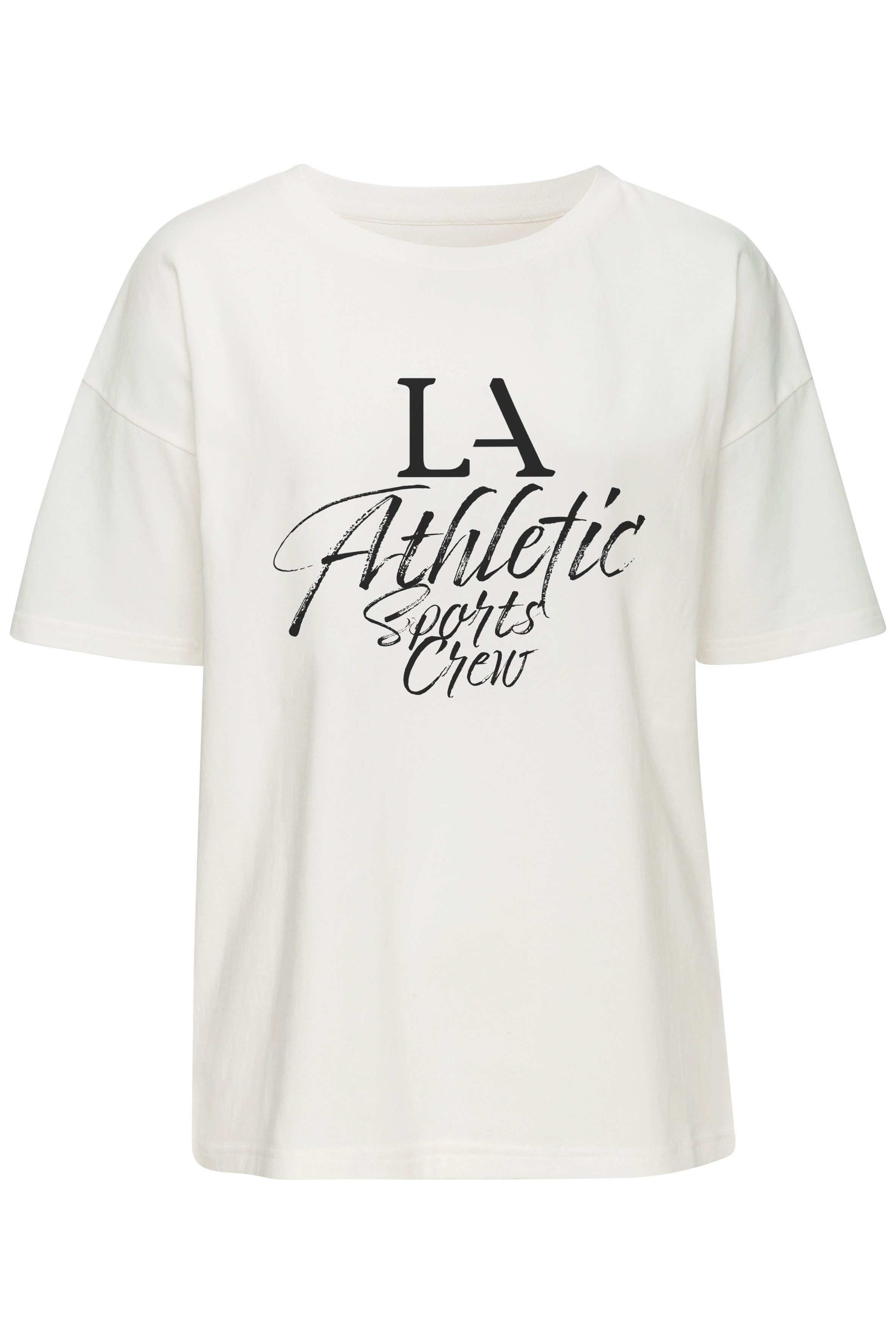 active by Lascana T-shirt in oversized snit met sportieve opdruk