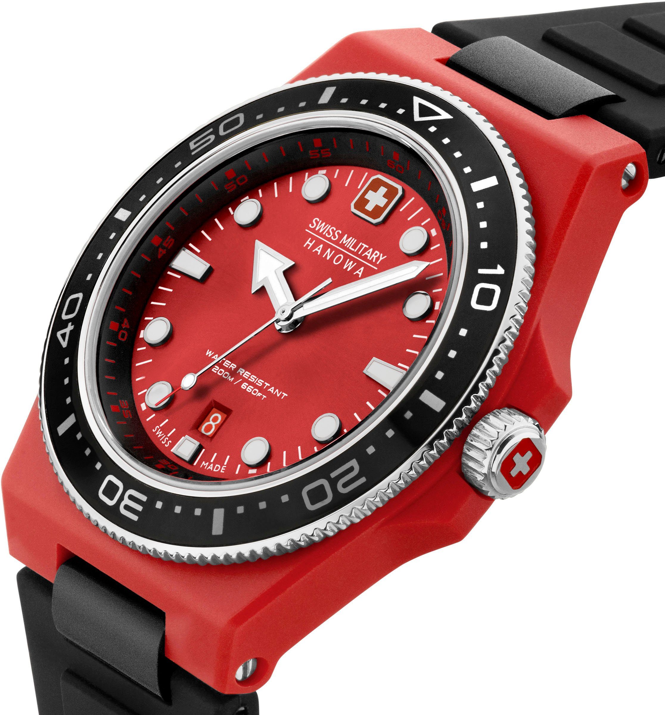 Swiss Military Hanowa Kwartshorloge OCEAN PIONEER, SMWGN0001183 Horloge, herenhorloge, Swiss Made, datum, saffierglas