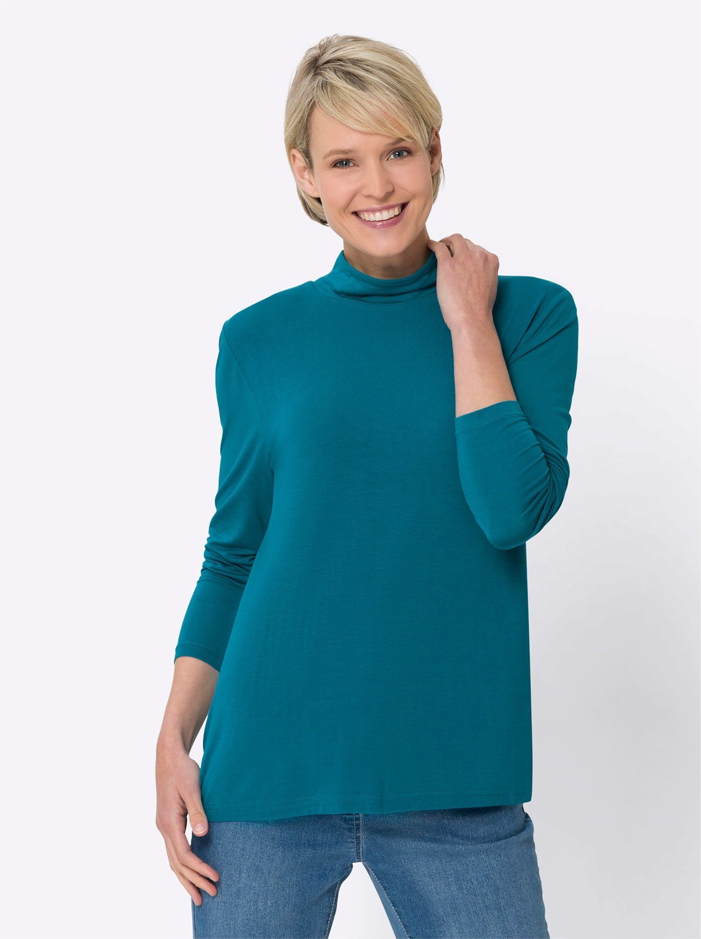 Classic Basics Shirt met staande kraag Shirt met opstaand kraagje (1-delig)