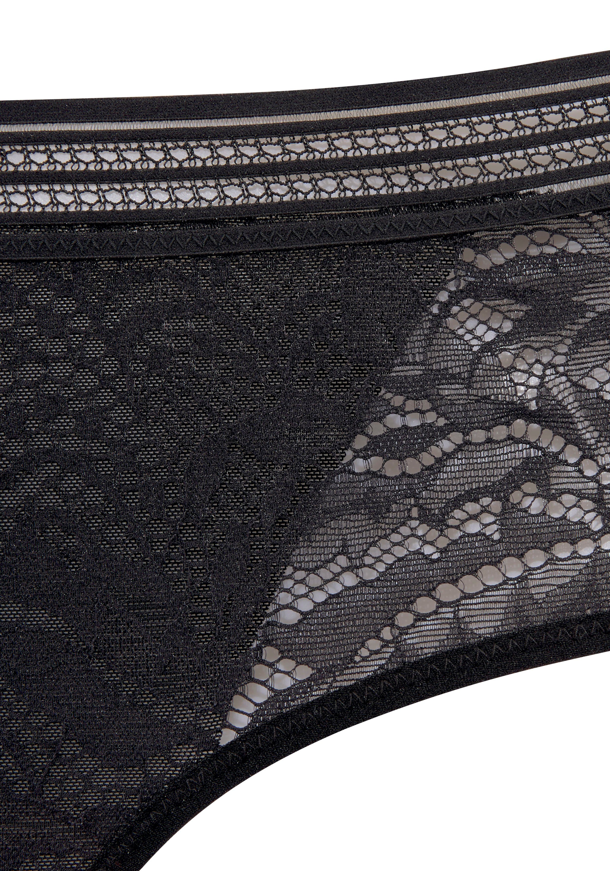 s.Oliver RED LABEL Beachwear Hipster uit transparante kant en zacht microtouch-materiaal