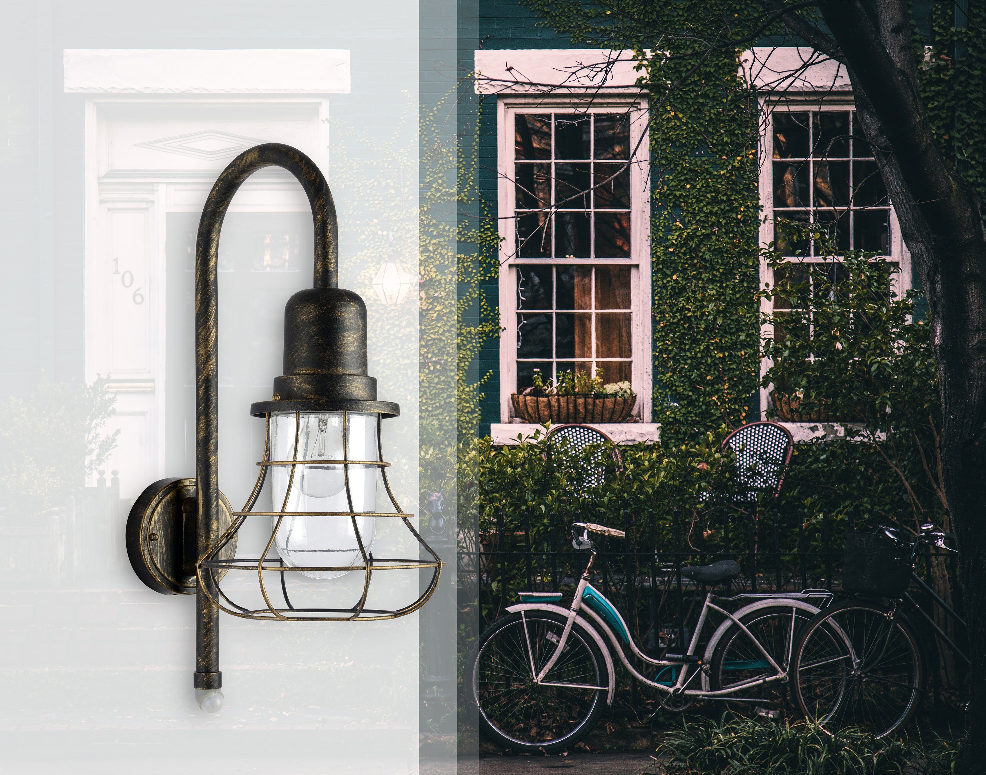 LUTEC Wandlamp voor buiten Bird Bewegingsmelder (1 stuk)