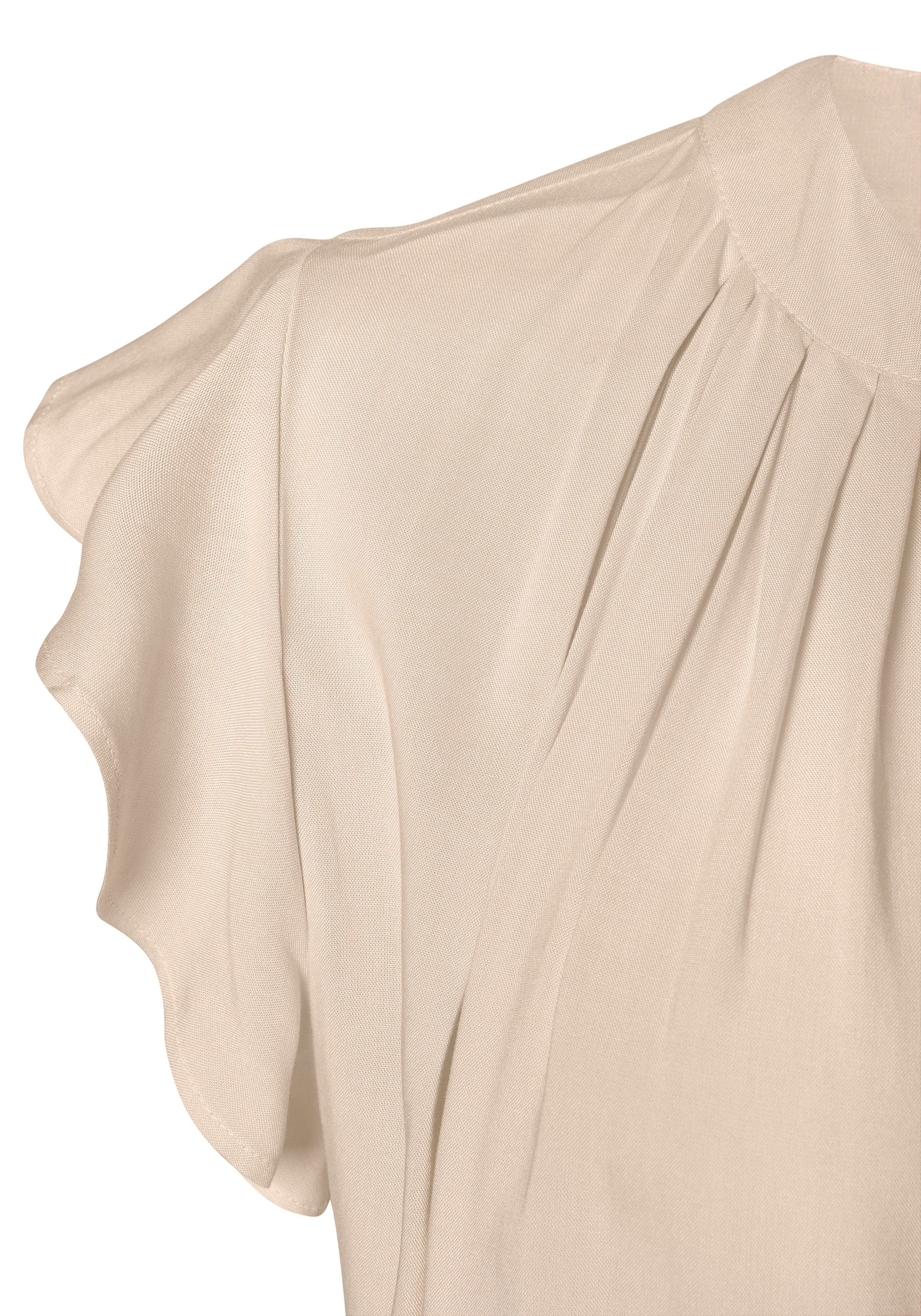 Lascana Blouse zonder sluiting met ruches-mouwen korte mouwen blouse elegant