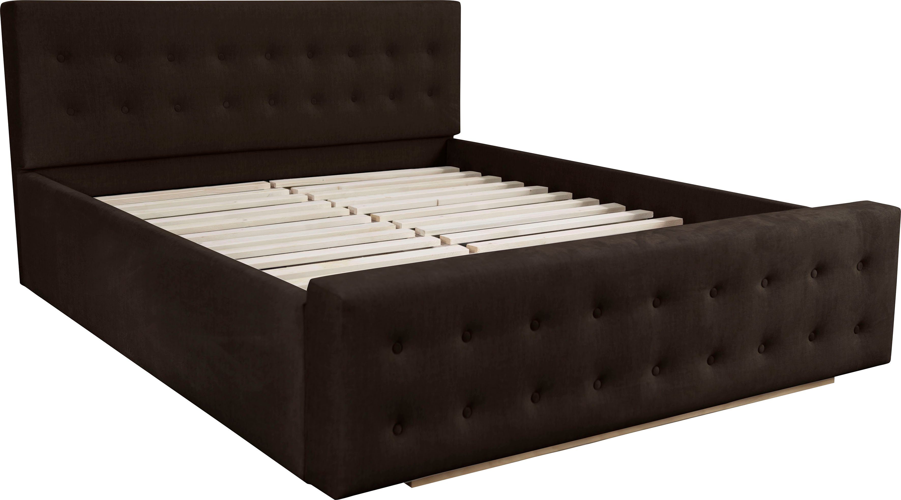 Home affaire Gestoffeerd bed Vaine in 5 breedten, ook in lengte 220 cm, incl. lattenrol