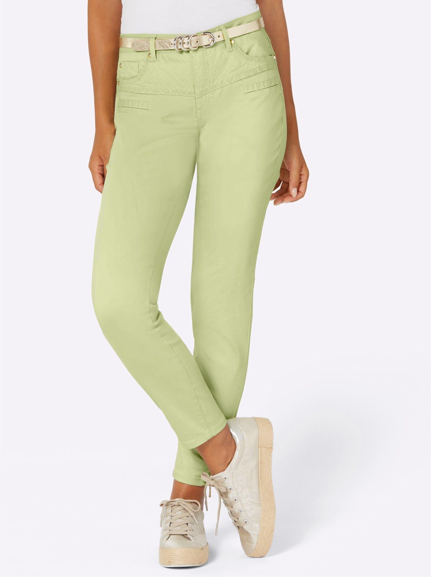 Creation L Prettige jeans dames skinny jeans maat 20 groen