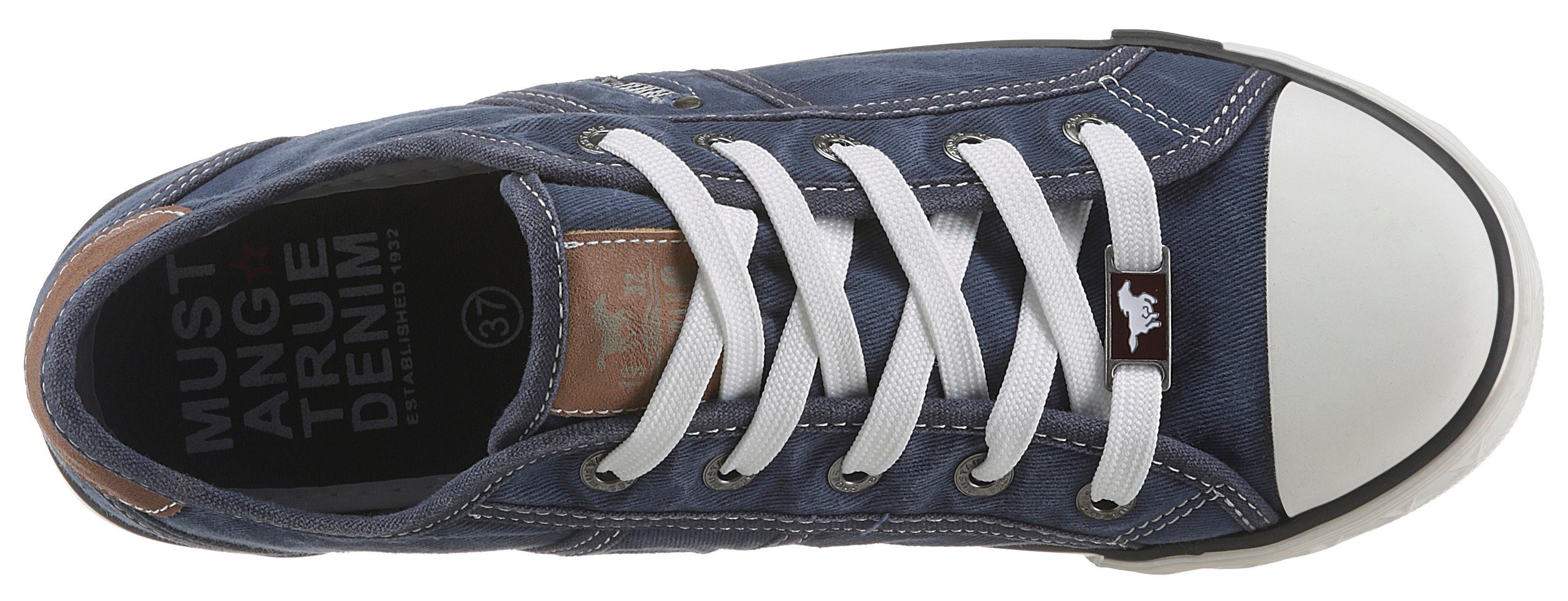 Mustang Shoes Sneakers , vrijetijdsschoen, lage schoen, veterschoen met mustang merklabel