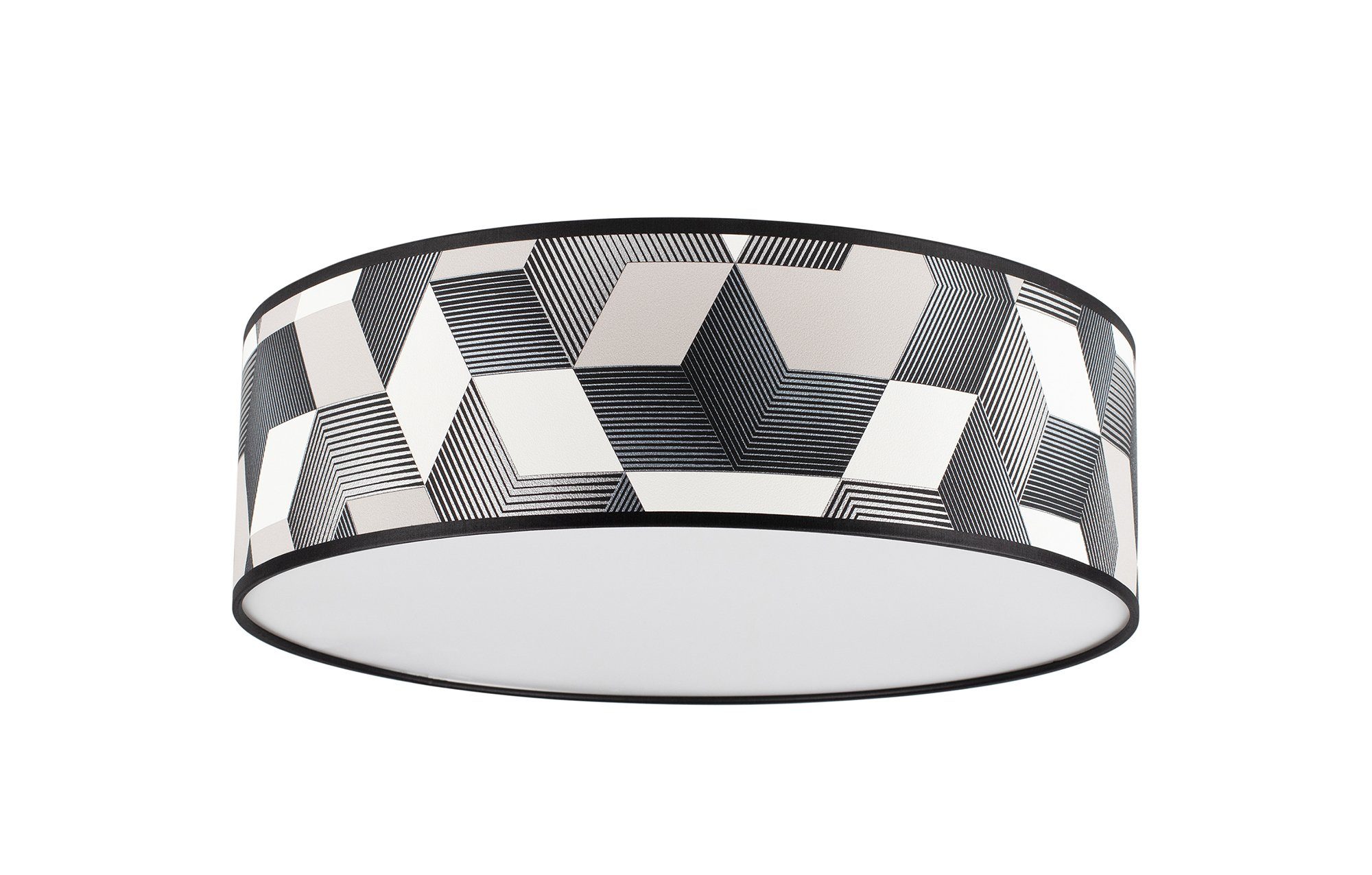 BRITOP LIGHTING Plafondlamp ESPACIO Lampenkap bevestigd aan magneten - gemakkelijke montage en reiniging, van gelamineerd behang met acrylrand, bijpassende LM E27 / exclusief, Made