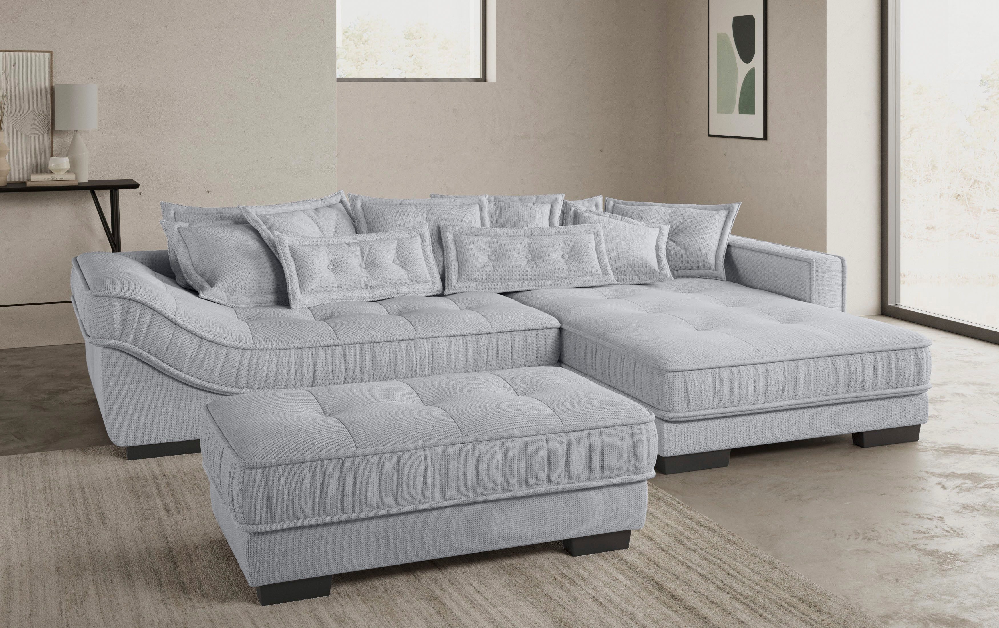 Mr. Couch Hockerbank Diwan II DuraFlex Hoogwaardige DuraFlex koudschuim bekleding, tot 140 kg belastbaar