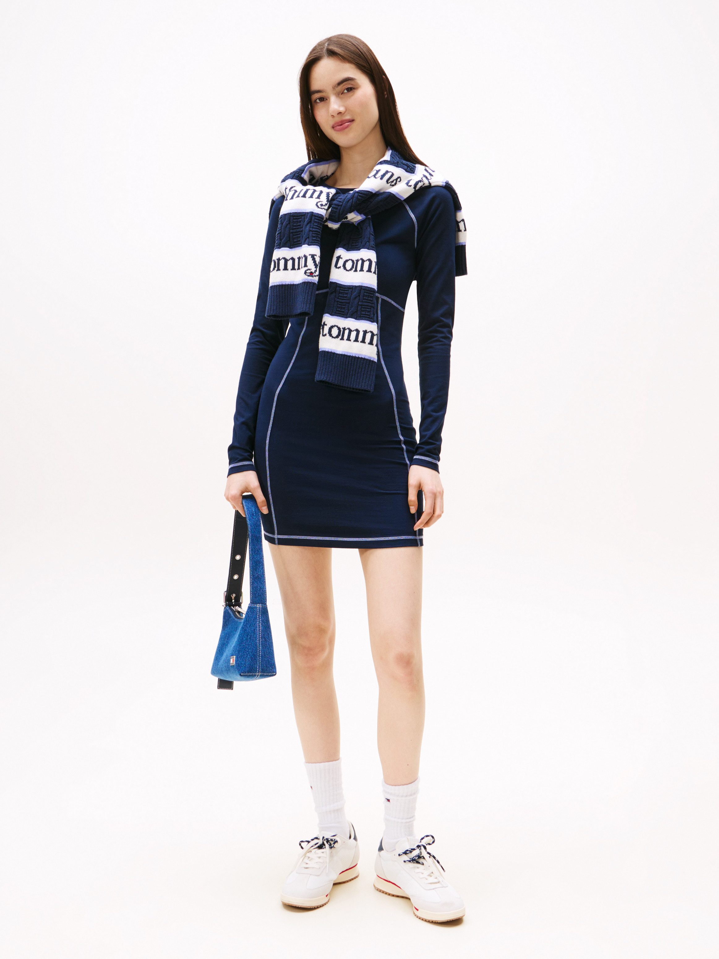 TOMMY JEANS Jerseyjurk TJW BODYCON LINEAR MINI DRESS