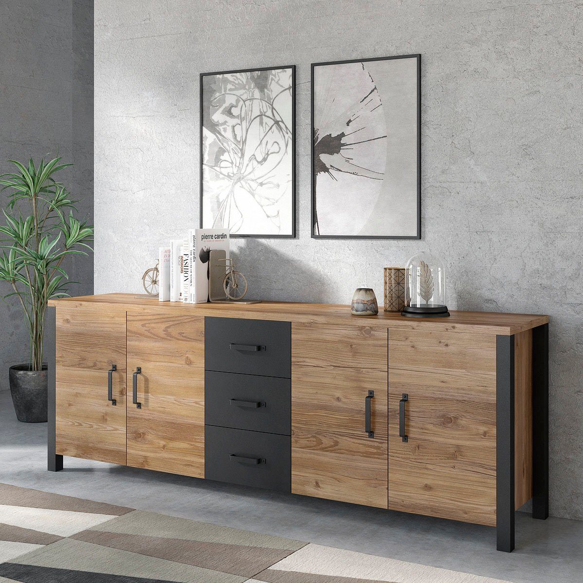 Home affaire Dressoir Olin Breedte 220cm