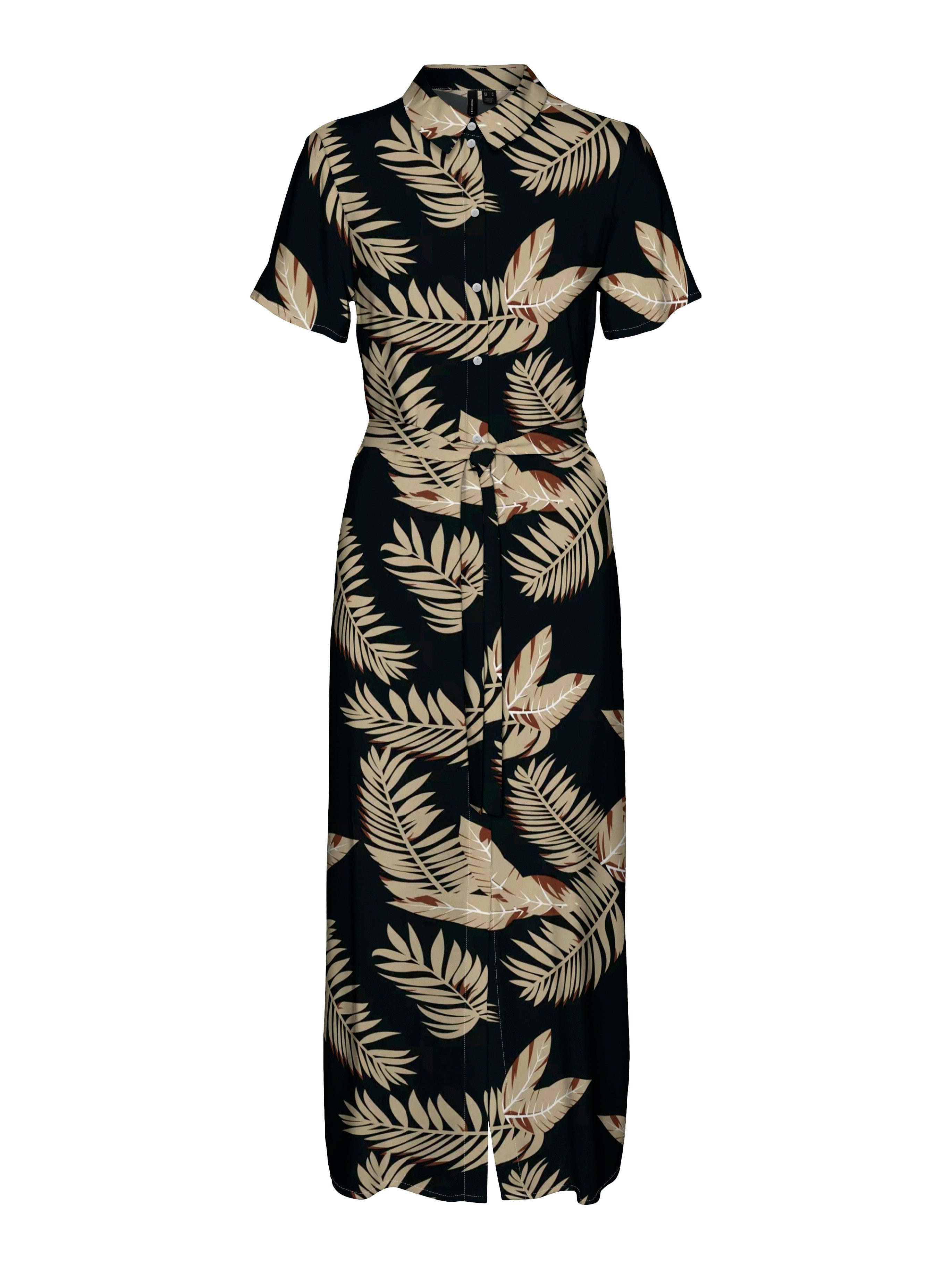 Vero Moda Jurk met overhemdkraag VMEASY JOY S/S LONG SHIRT DRESS WVN GA