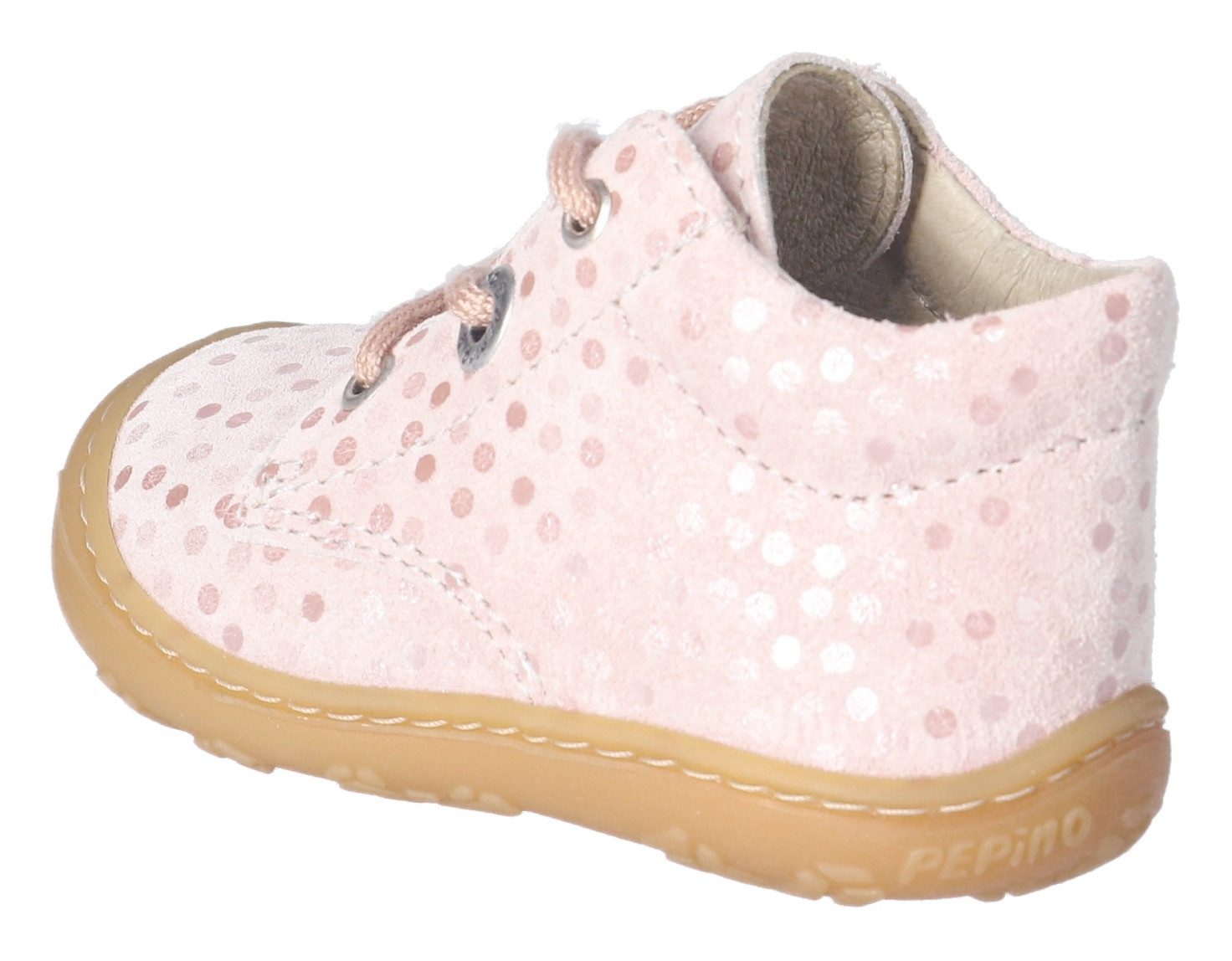 PEPINO by RICOSTA Babyschoentjes DOTS WMS: Mittel , veterschoenen met wms-systeem, leer, print, maat sjabloon om te downloaden