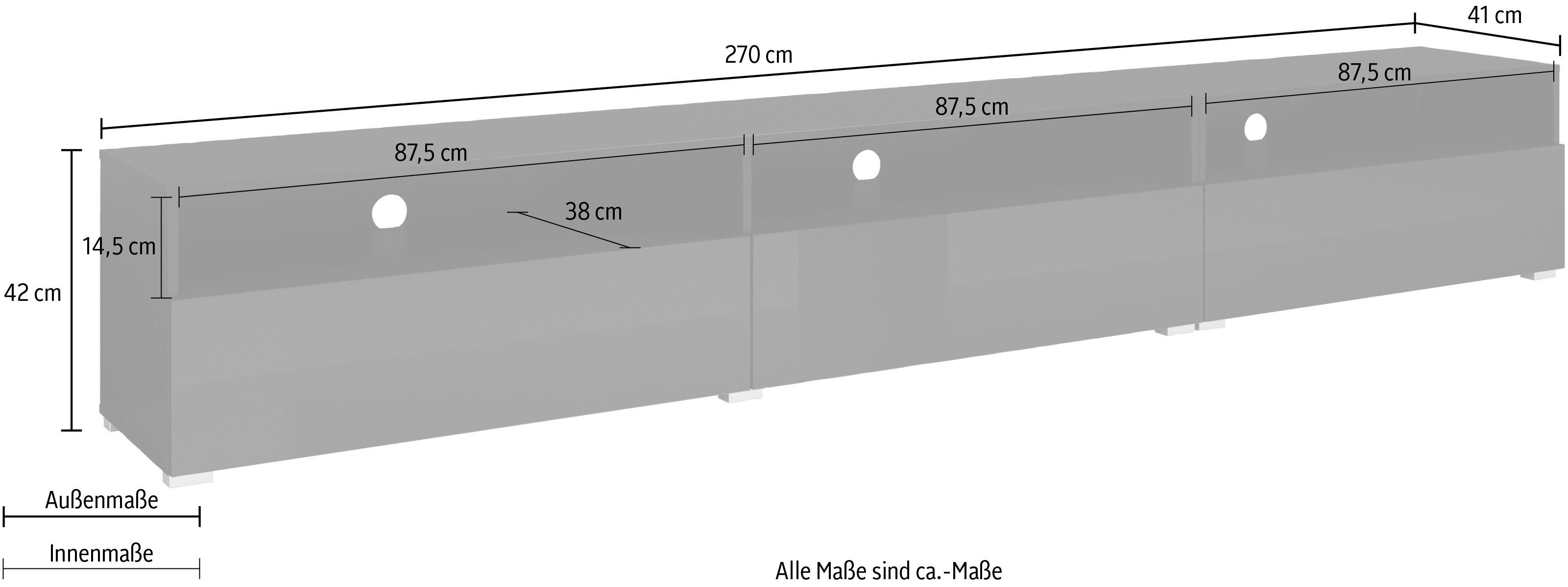 Helvetia Meble Tv-meubel ATHENS Breedte ca. 270 cm