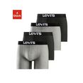 levi's boxershort zwarte logo-weefband (4 stuks) zwart